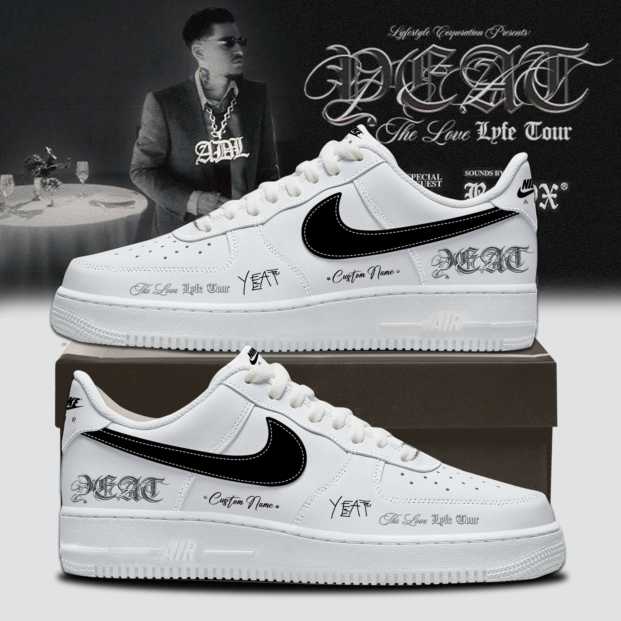 YEAT LOVELYFE Tour Signed Collector Edition High Top Sneakers