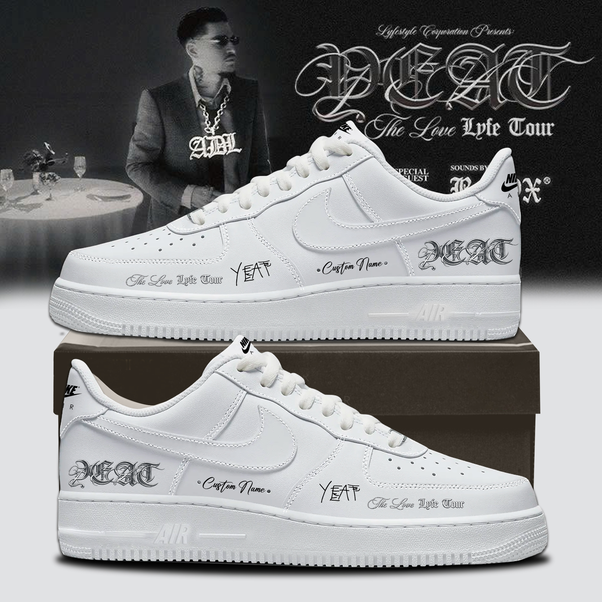 YEAT LOVELYFE Tour Signed Collector Fan Sneakers