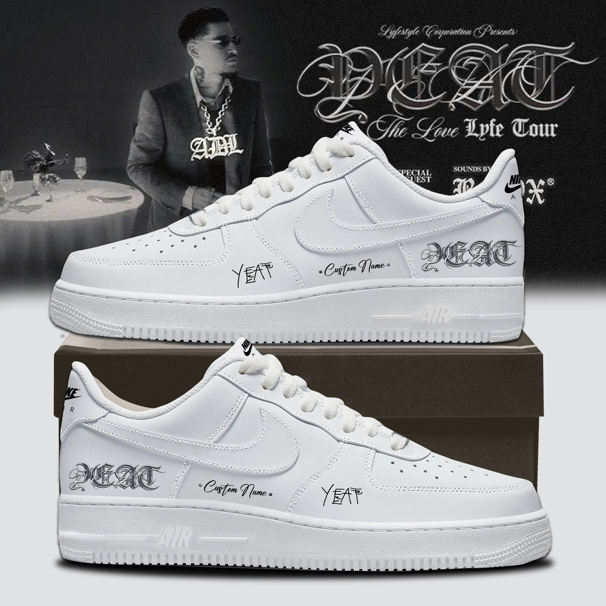 YEAT LOVELYFE Tour Signed Exclusive High Top Sneakers