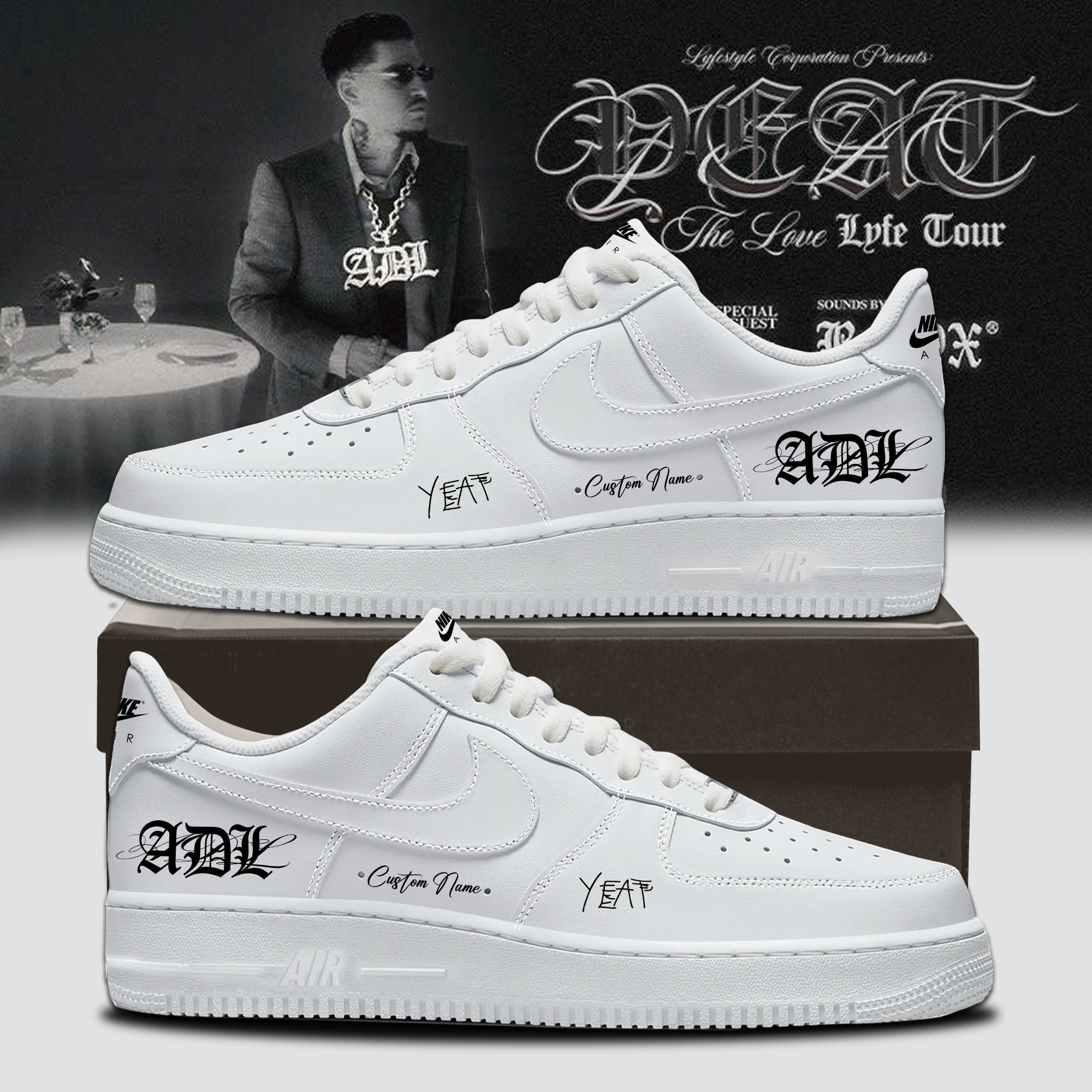 YEAT LOVELYFE Tour Signed Limited Edition High Top Sneakers