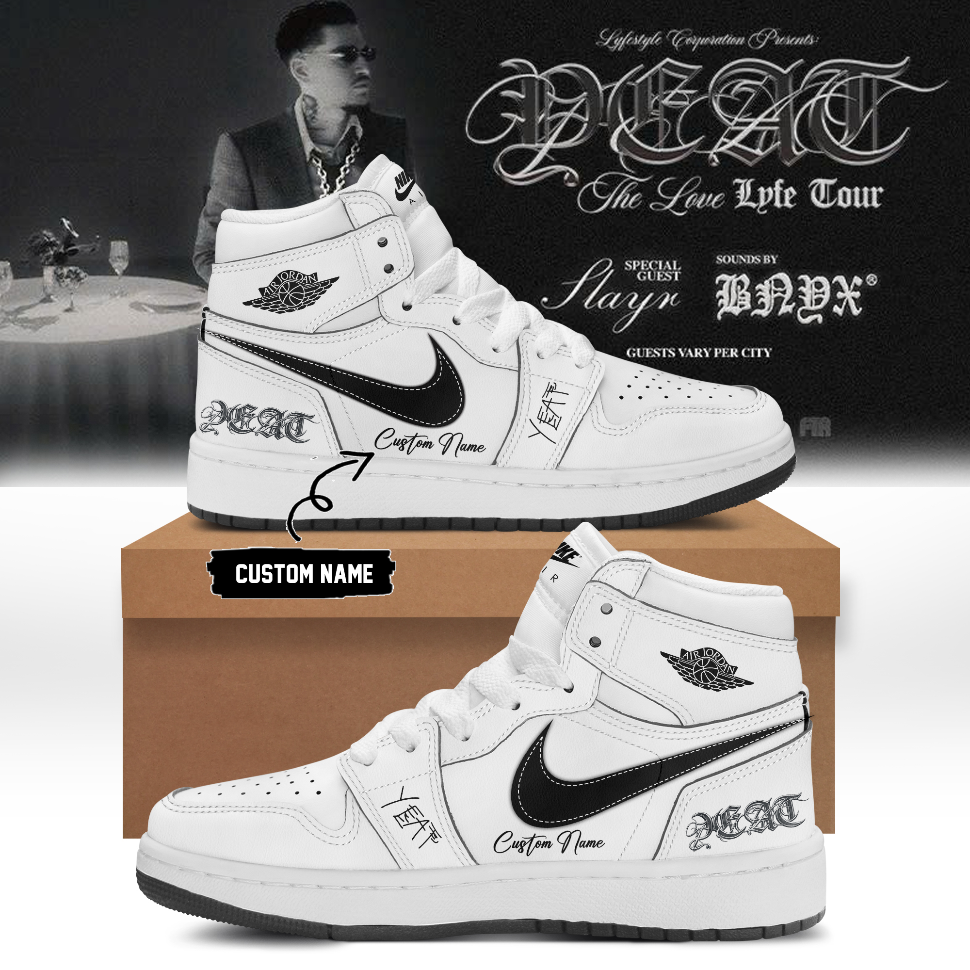 YEAT LOVELYFE Tour Signed Limited Edition Lifestyle Sneakers