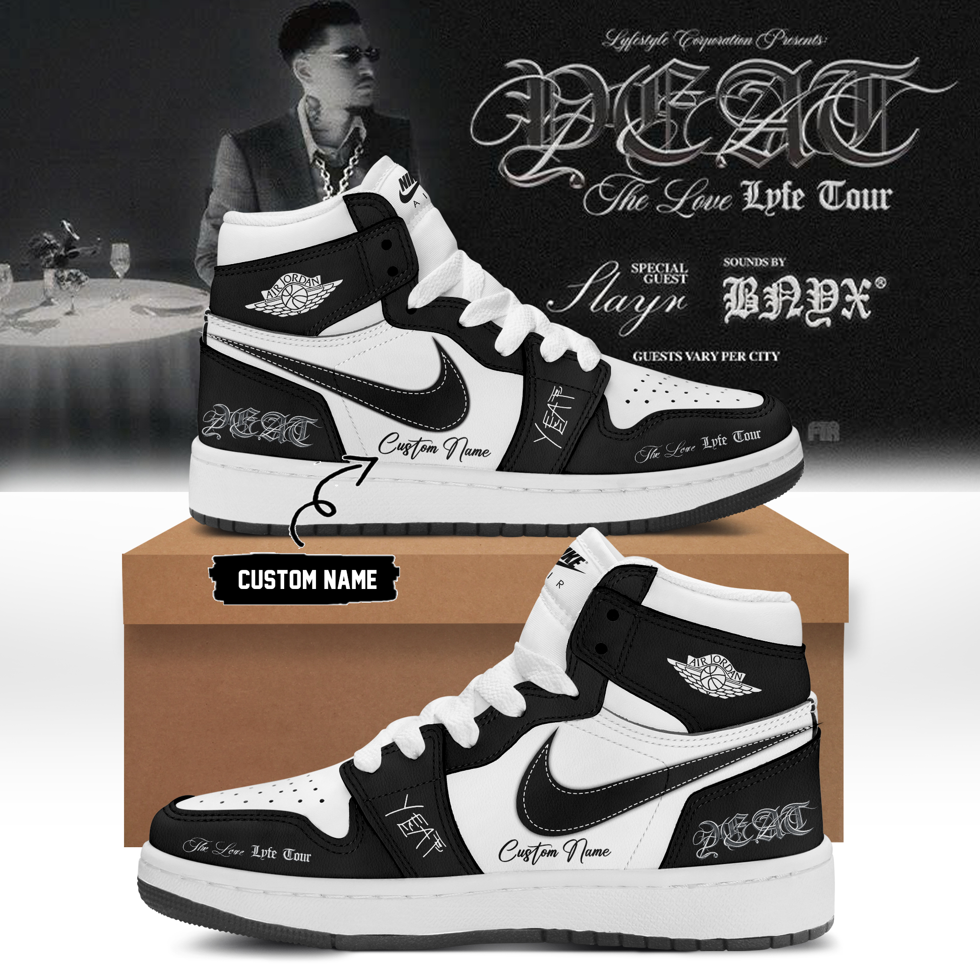 YEAT LOVELYFE Tour Signed Signature Street Style Shoes