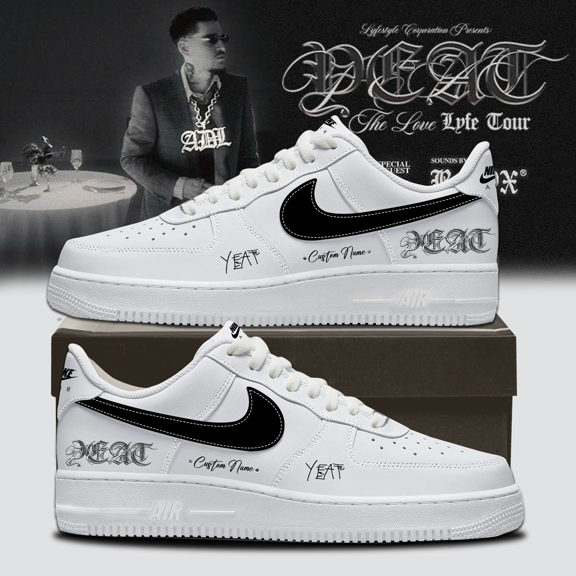 YEAT LOVELYFE Tour Signed Vintage Casual Shoes