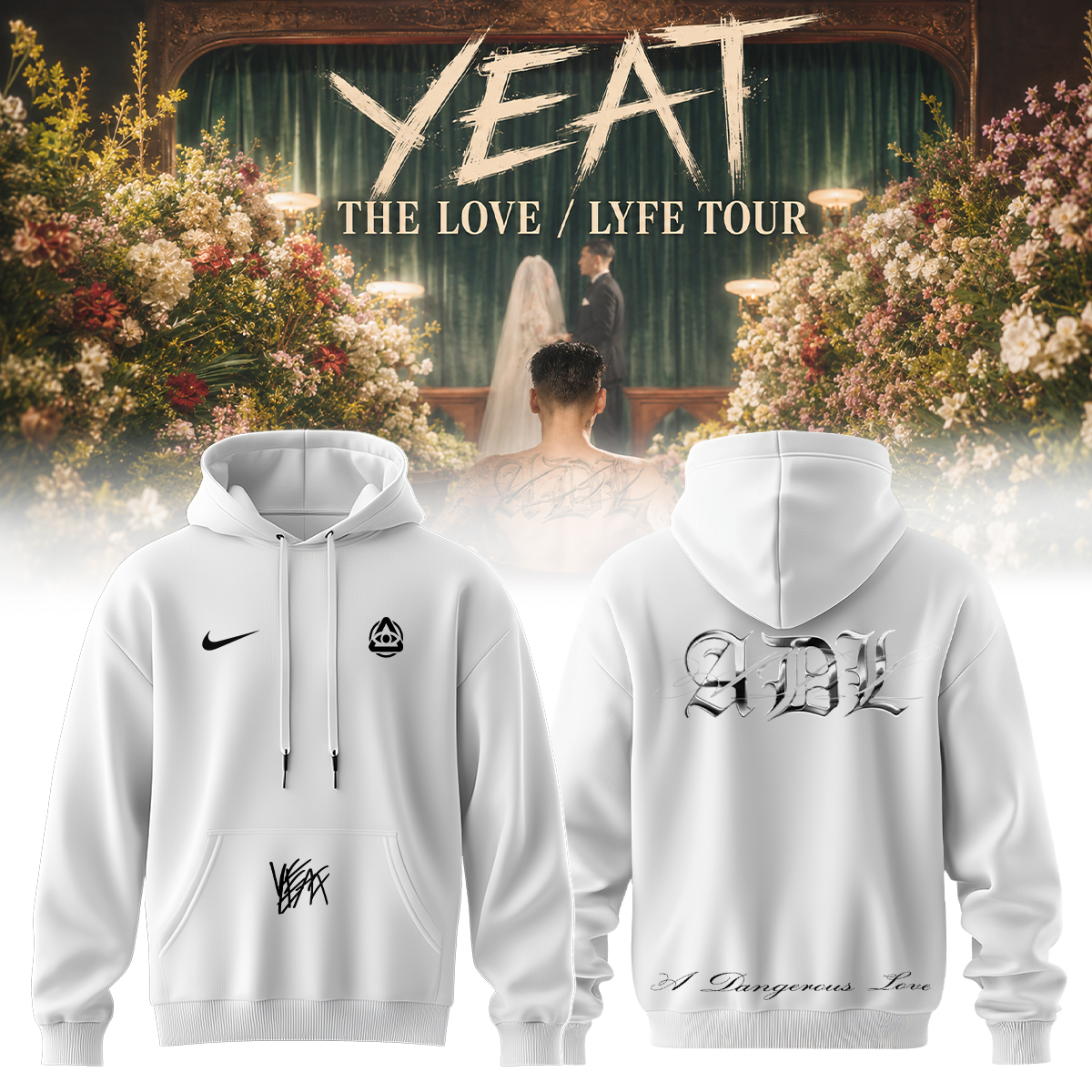 YEAT The Love Lyfe Tour 2026 Exclusive Music Tour Hoodie