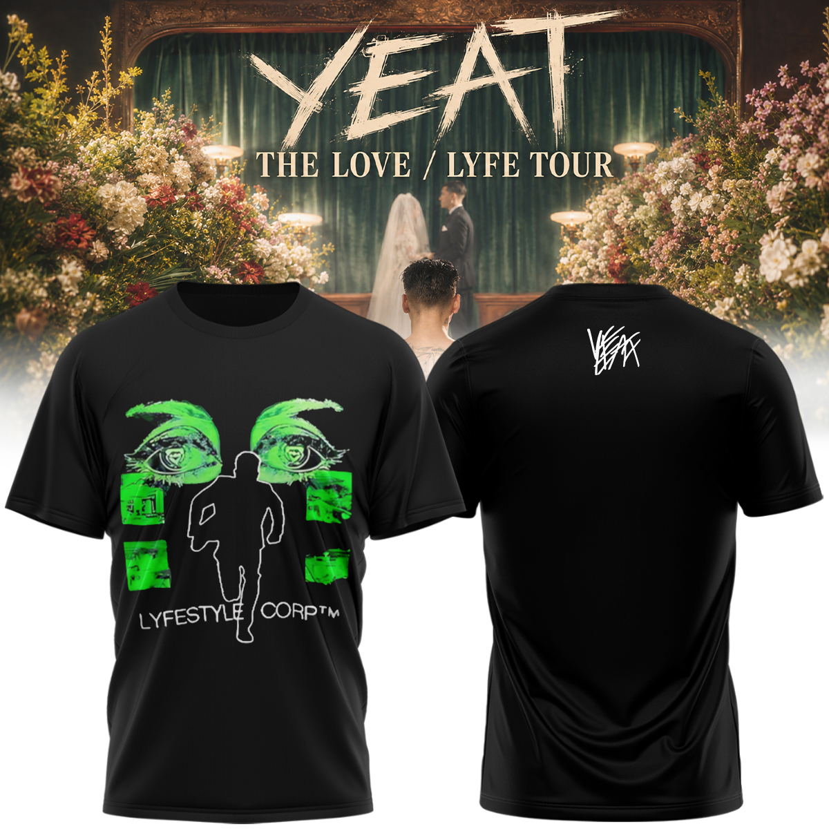 YEAT The Love Lyfe Tour 2026 Limited Edition Graphic T Shirt