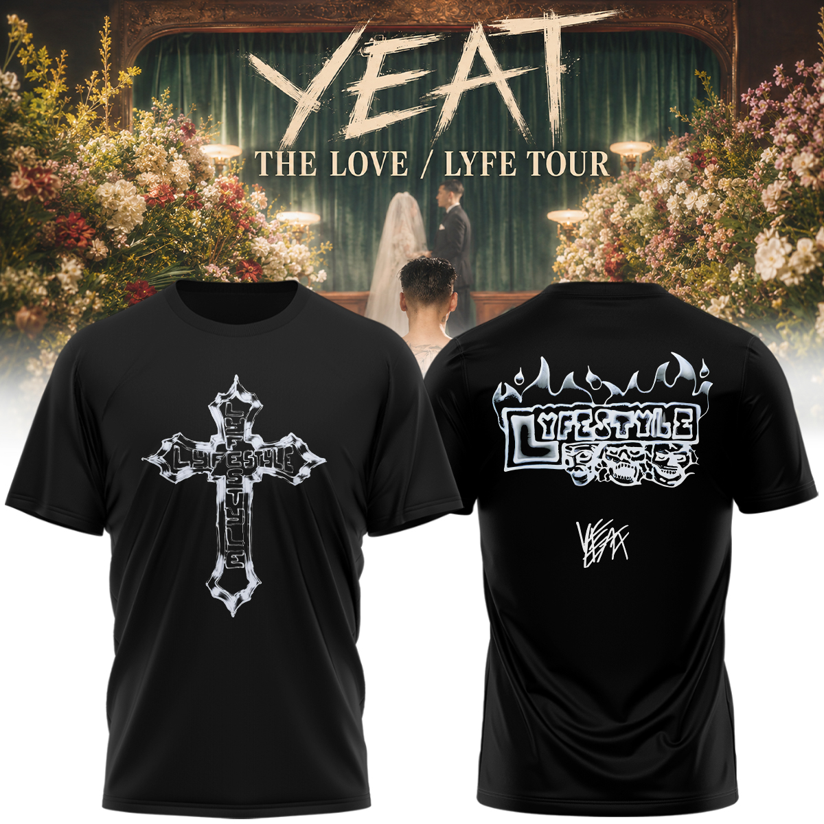 YEAT The Love Lyfe Tour 2026 Premium Concert Graphic Tee