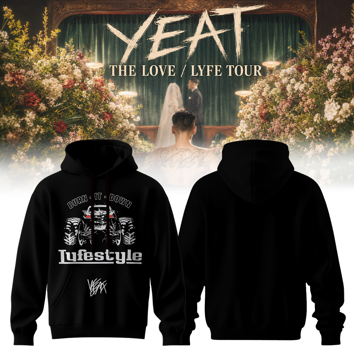 YEAT The Love Lyfe Tour 2026 Signature Streetwear Hoodie