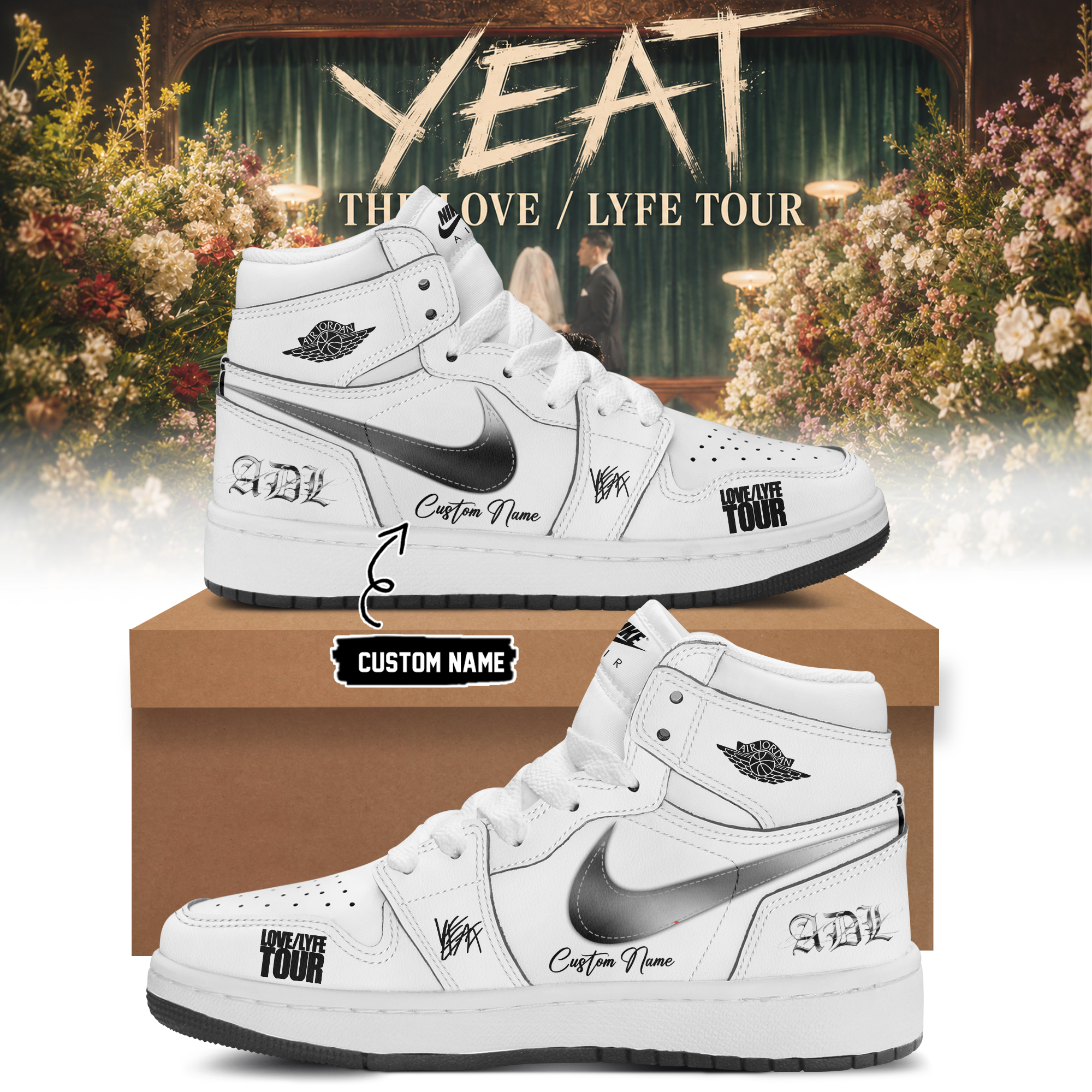 YEAT The Love Lyfe Tour 2026 Signature Streetwear Shoes