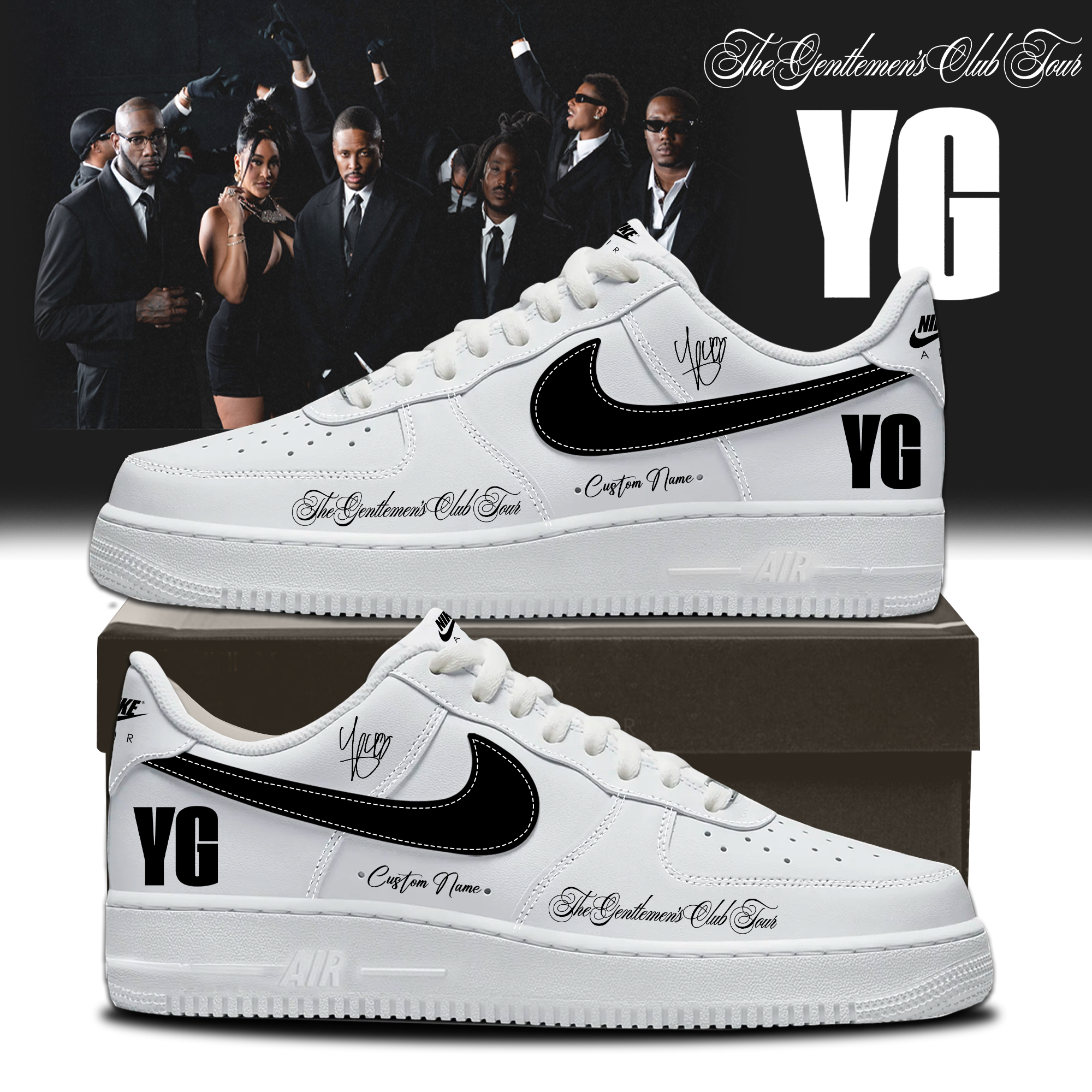 YG The Gentlemens Club Collector AF1 Shoes