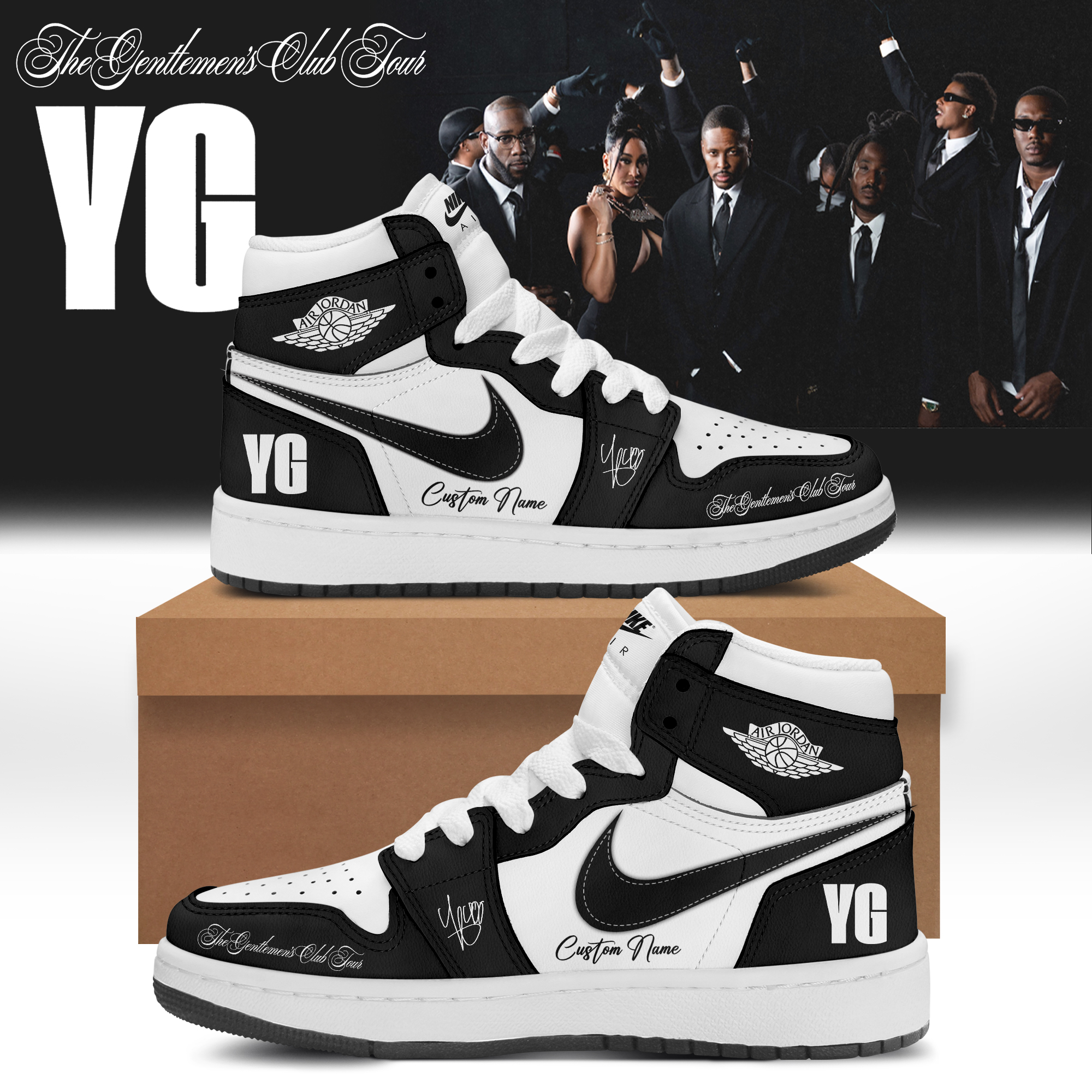 YG The Gentlemens Club Concert AF1 Sneakers