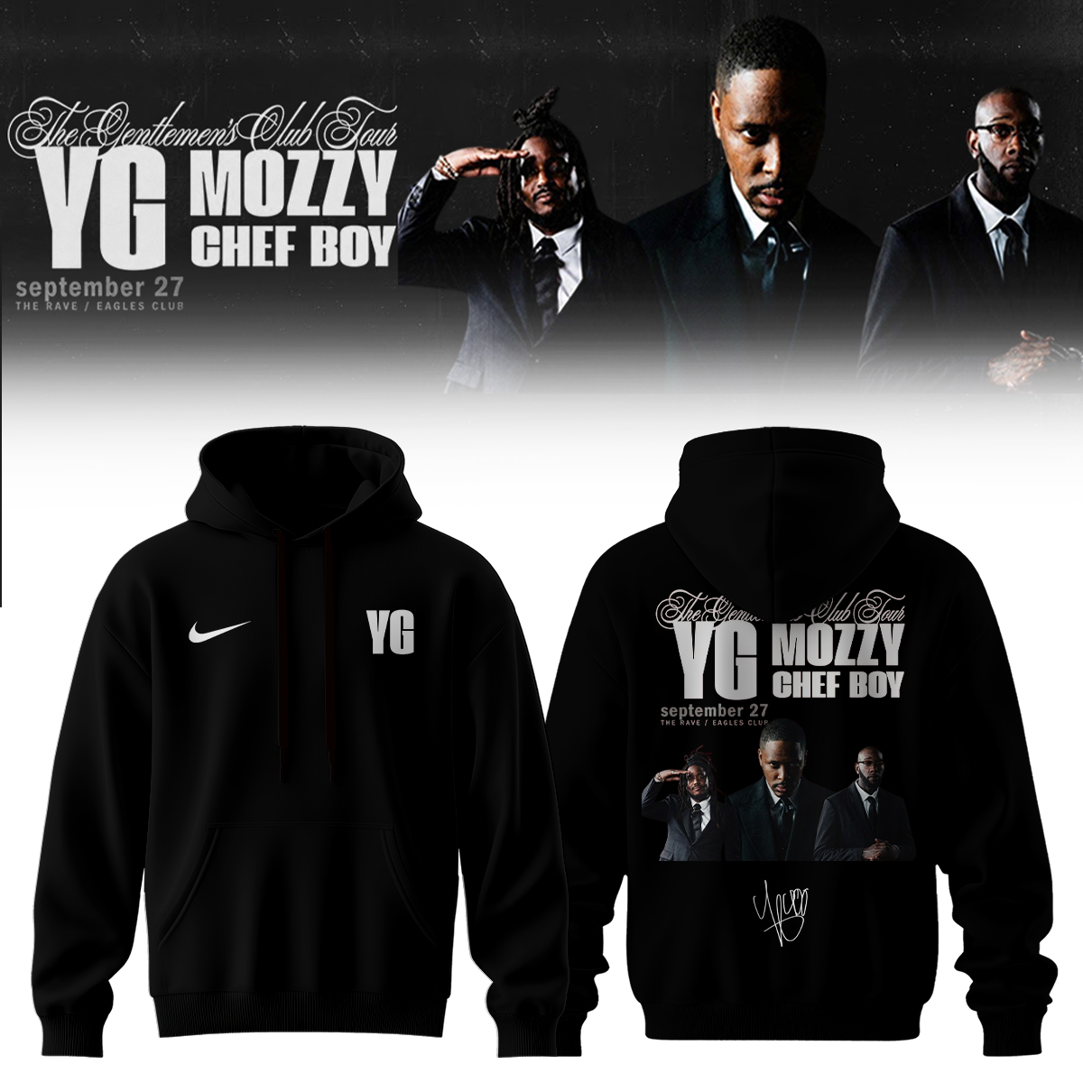 YG The Gentlemens Club Signature Graphic Hoodie