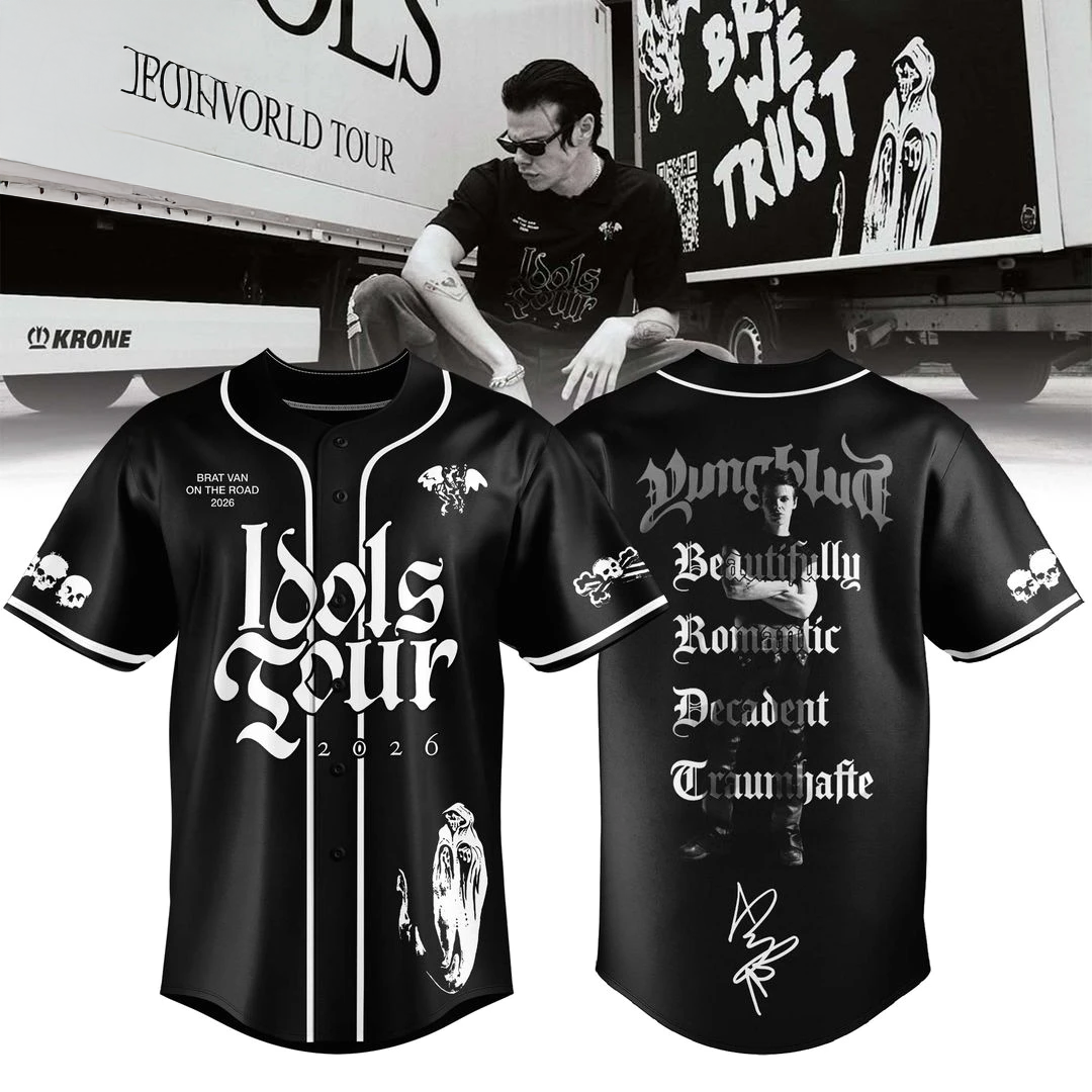 YUNGBLUD Idols The World Tour 2026 Special Edition Baseball Jersey