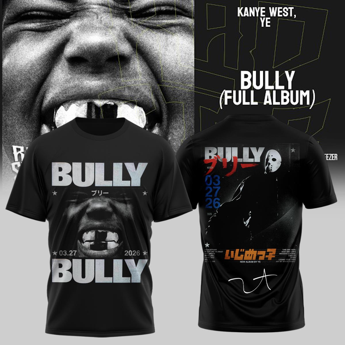 Ye 2026 Tour Official Tour Graphic T Shirt