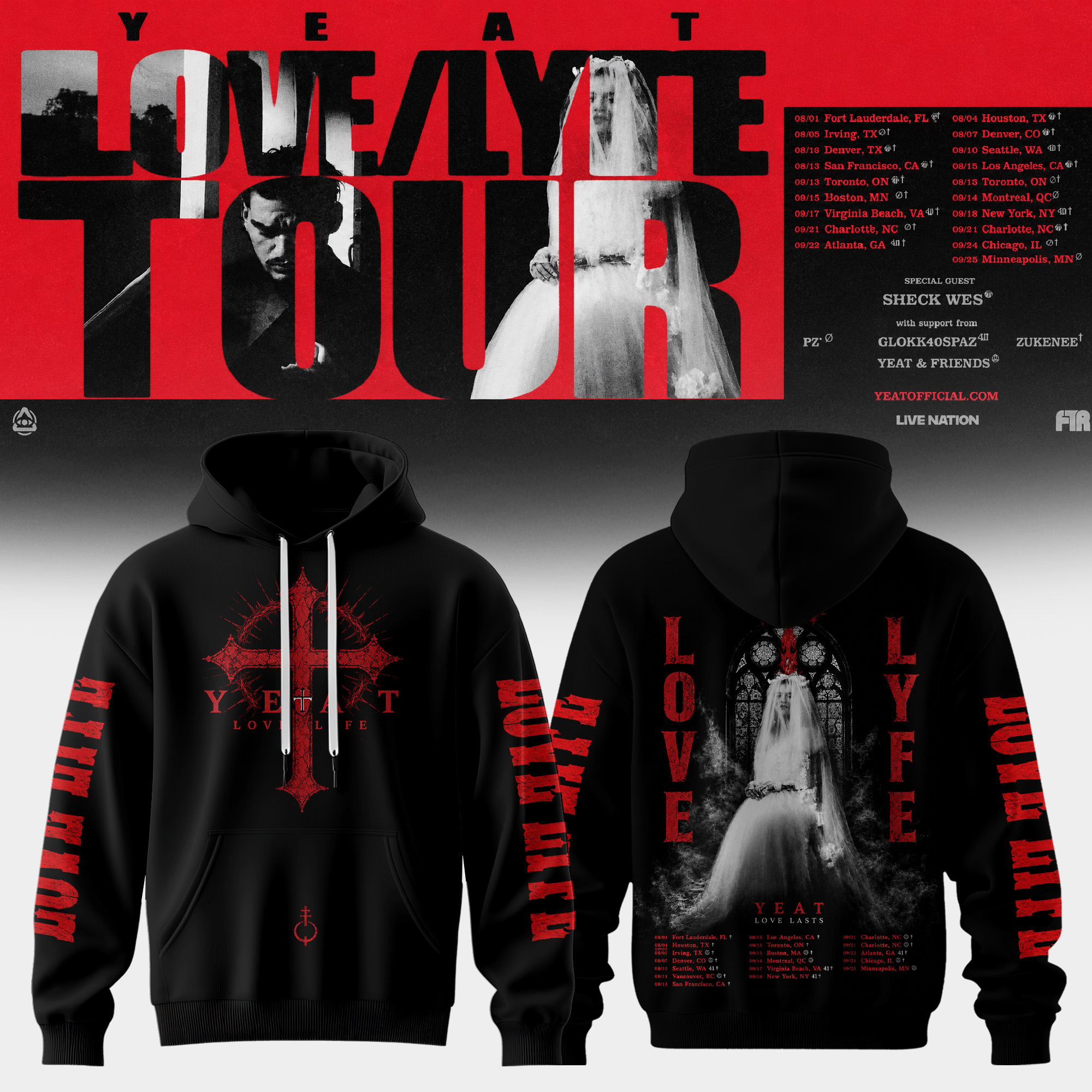 Yeat The LOVELYFE Tour 2026 Edition Premium Cotton Style Shirt