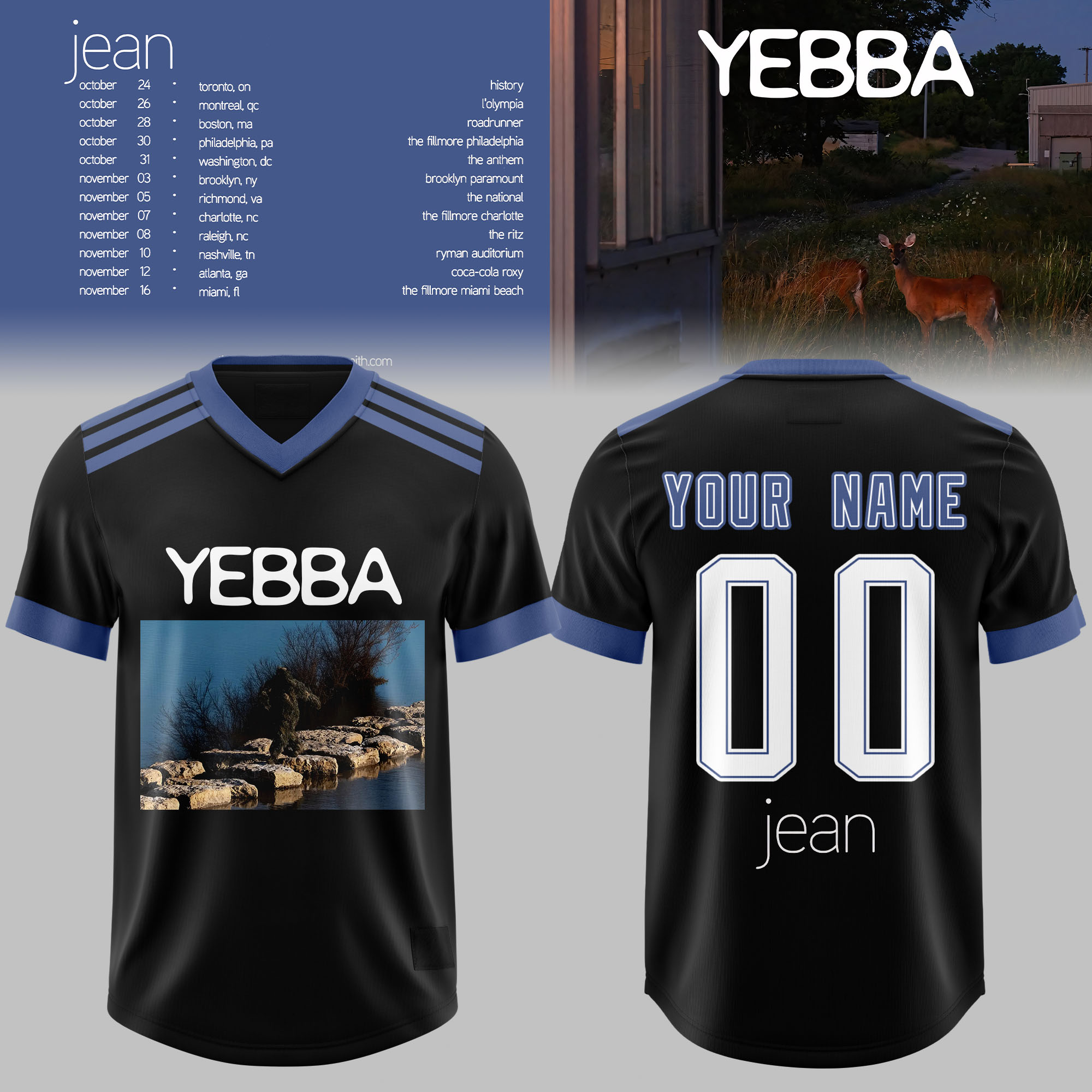 Yebba Jean Tour Black Scenic Custom Football Jersey Soul Music Fan Apparel 2 - Unicasport Yebba Jean Tour Black Scenic Custom Football Jersey Soul Music Fan Apparel