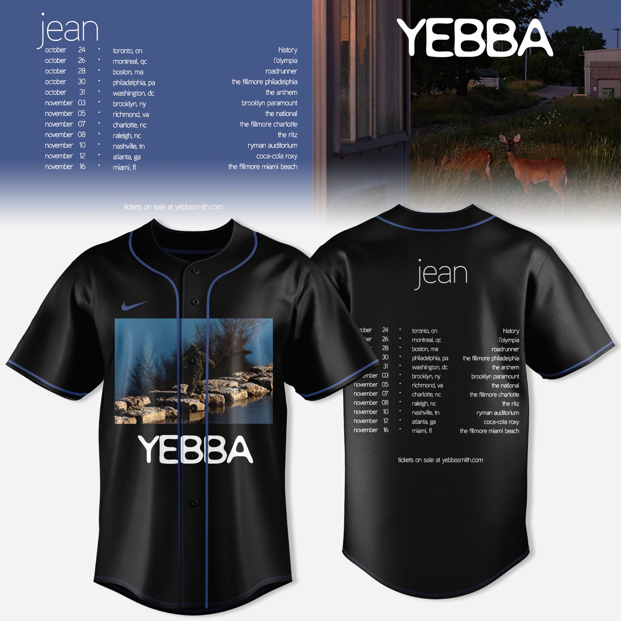 Yebba Jean Tour Black Scenic Graphic Baseball Jersey Music Concert Fan Apparel 1 - Unicasport Yebba Jean Tour Black Scenic Graphic Baseball Jersey Music Concert Fan Apparel
