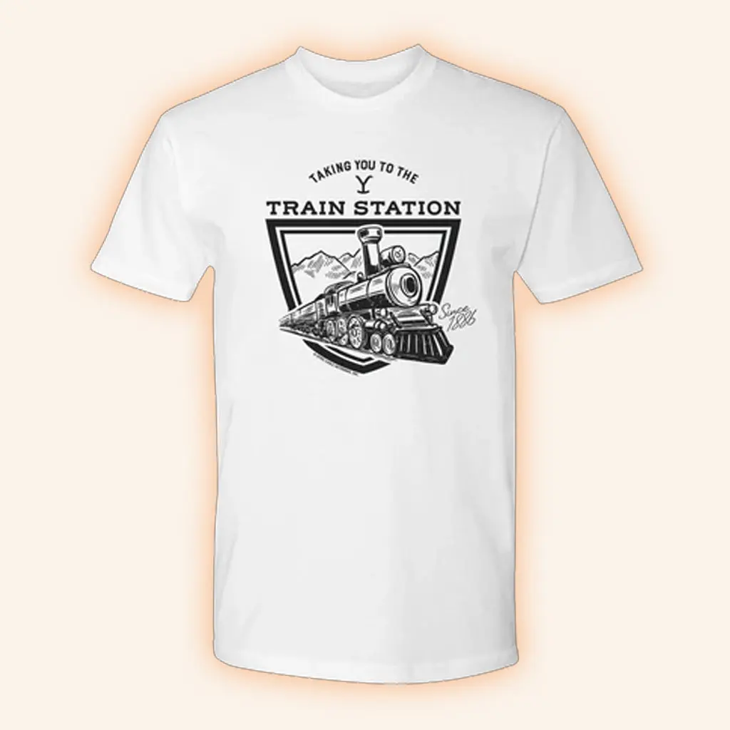 Yellowstone TV Merch Yellowstone Taking You To The Train Station TShirt Him Gifts