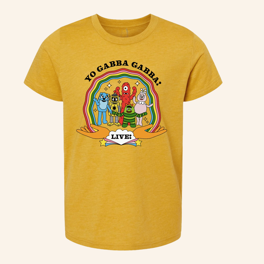 Yo Gabba Gabba Merch Under The Rainbow YGG Live TShirt Her Gifts