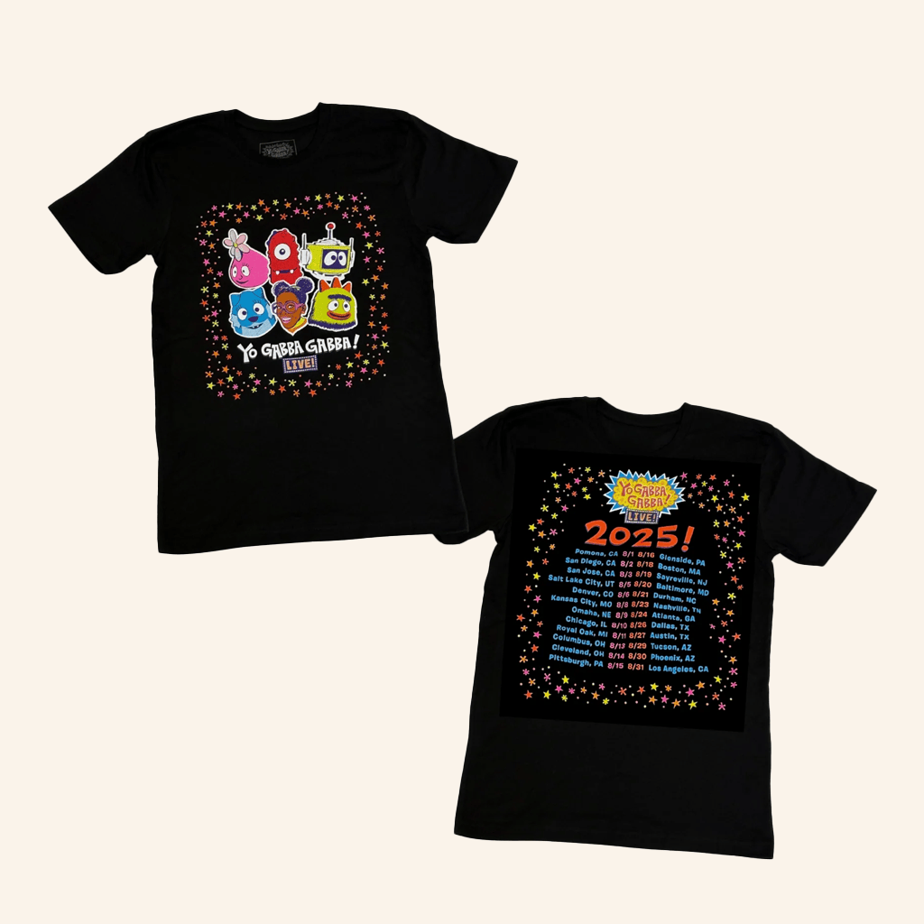 Yo Gabba Gabba Merch Yo Gabba Gabba Live 2025 Official Tour TShirt Gifts For Fans