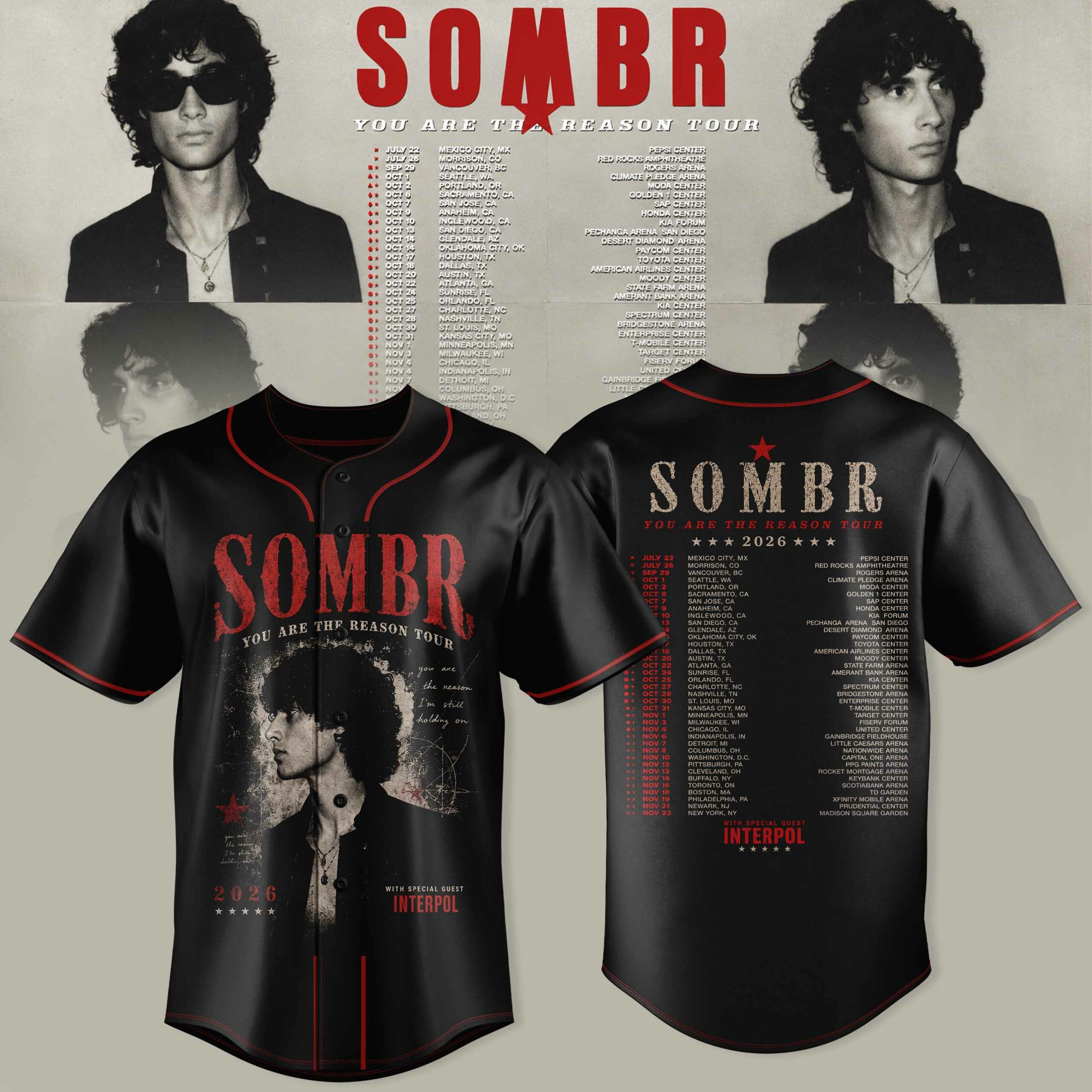 You Are The Reason Tour Premium 3D Premium Signature Baseball Jersey