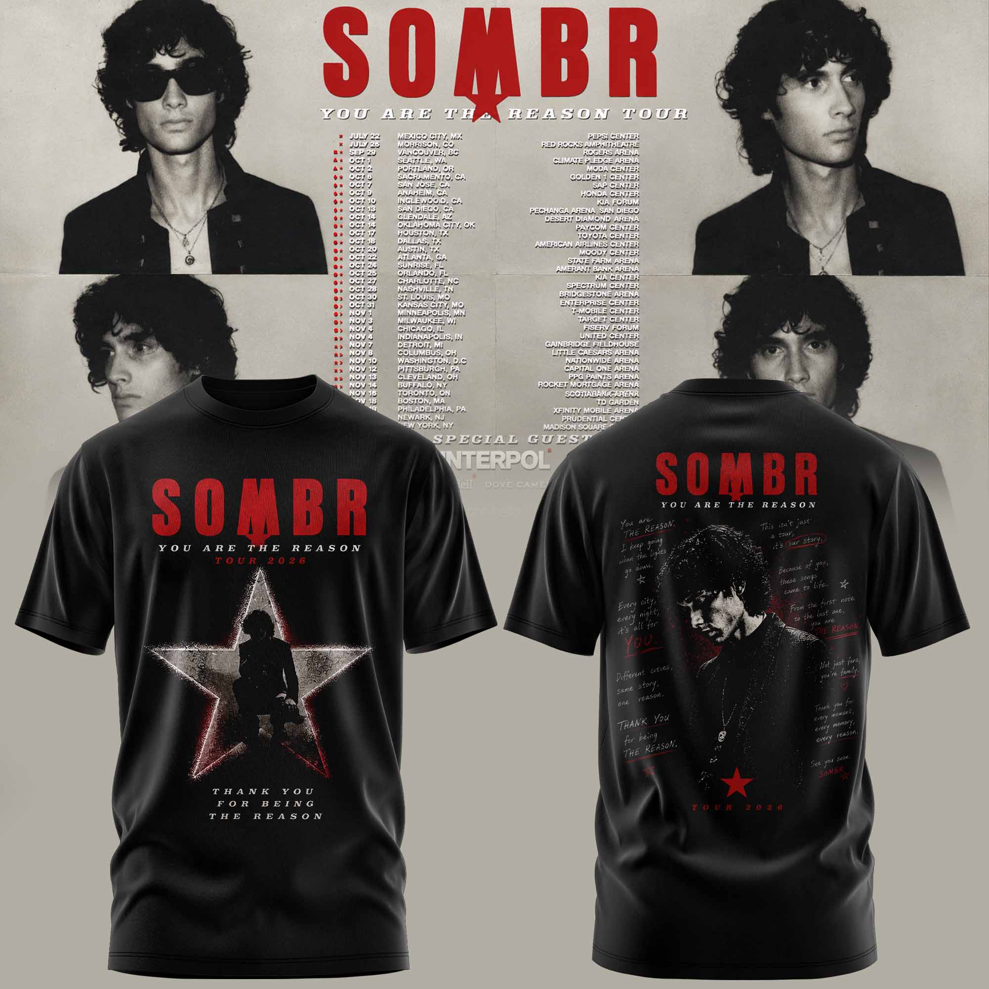 You Are The Reason Tour Premium 3D Signature Fan Graphic Tee