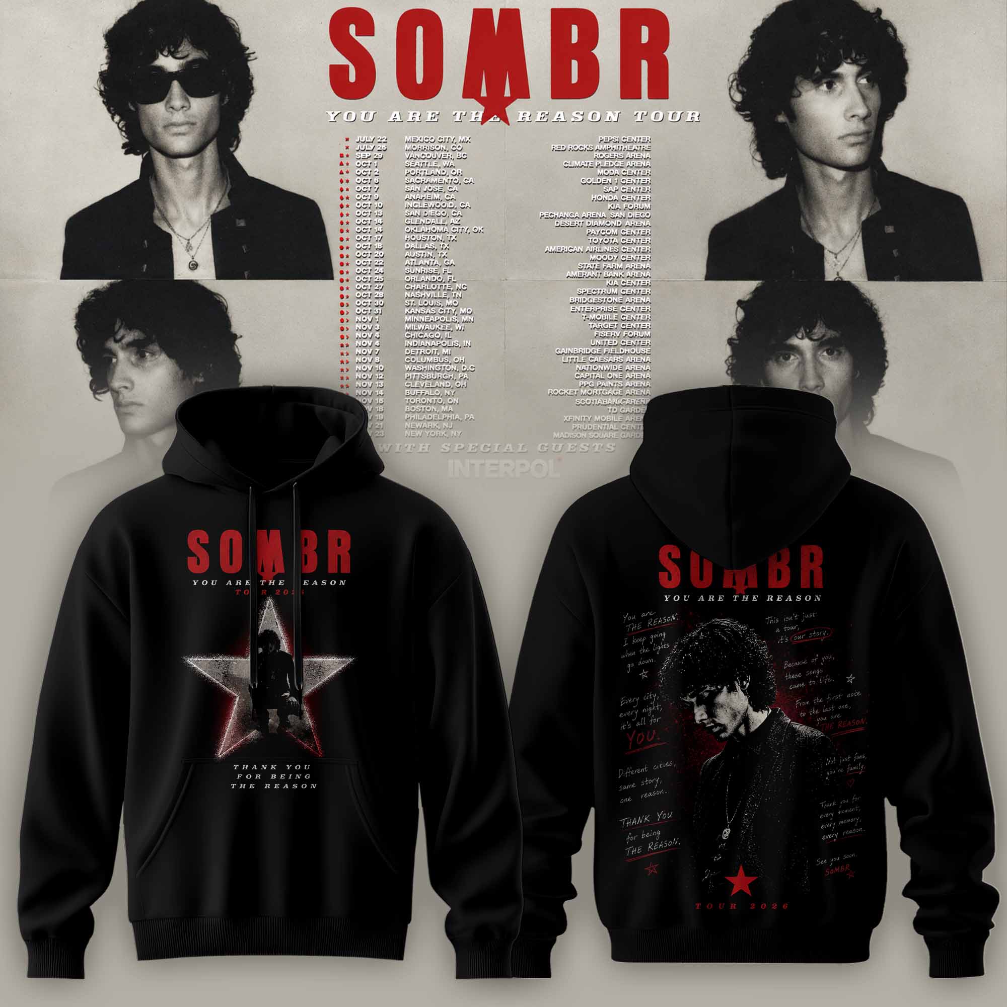 You Are The Reason Tour Premium 3D Signature Fan Hoodie