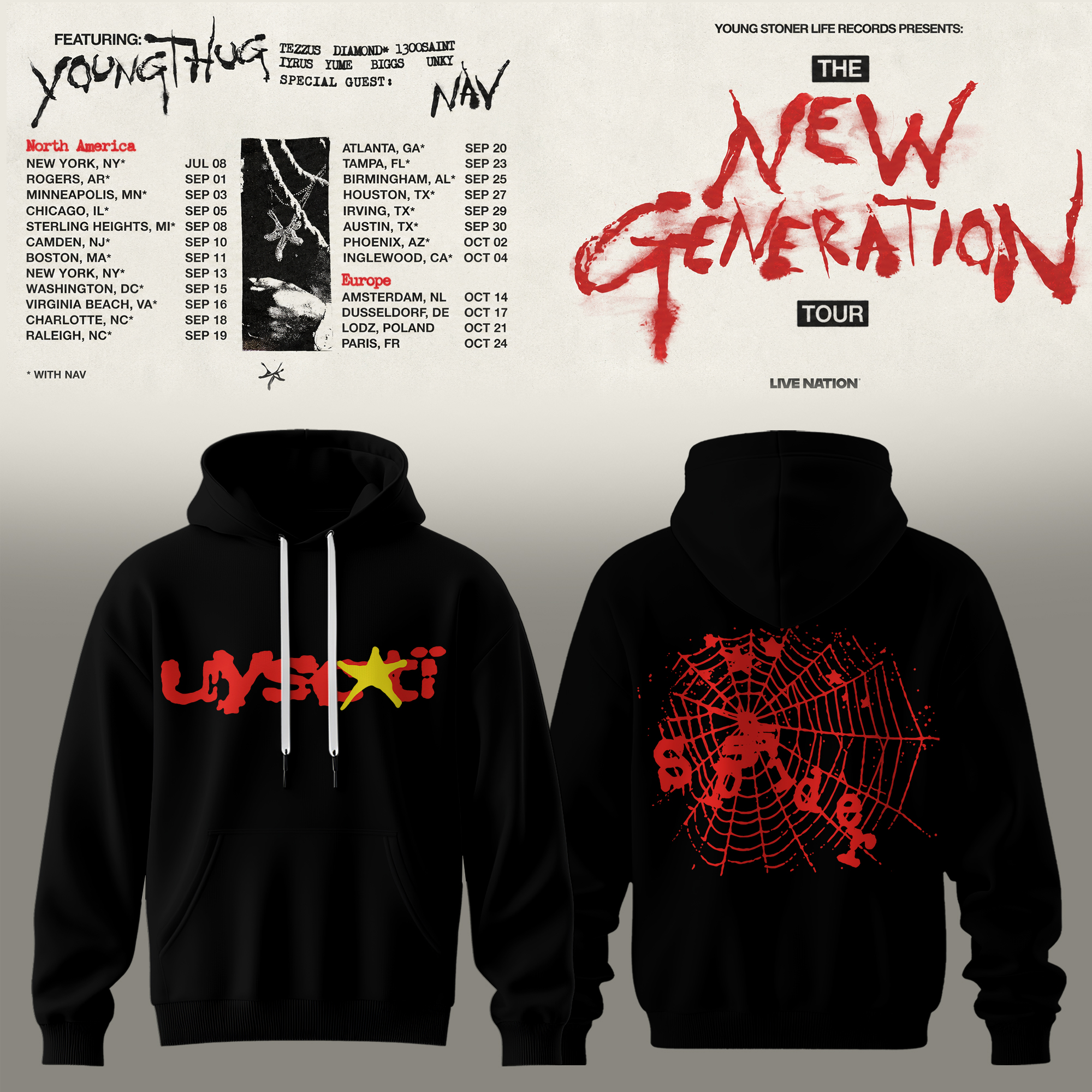 Young Thug SP5DER x UY SCUTI Premium Streetwear Hoodie
