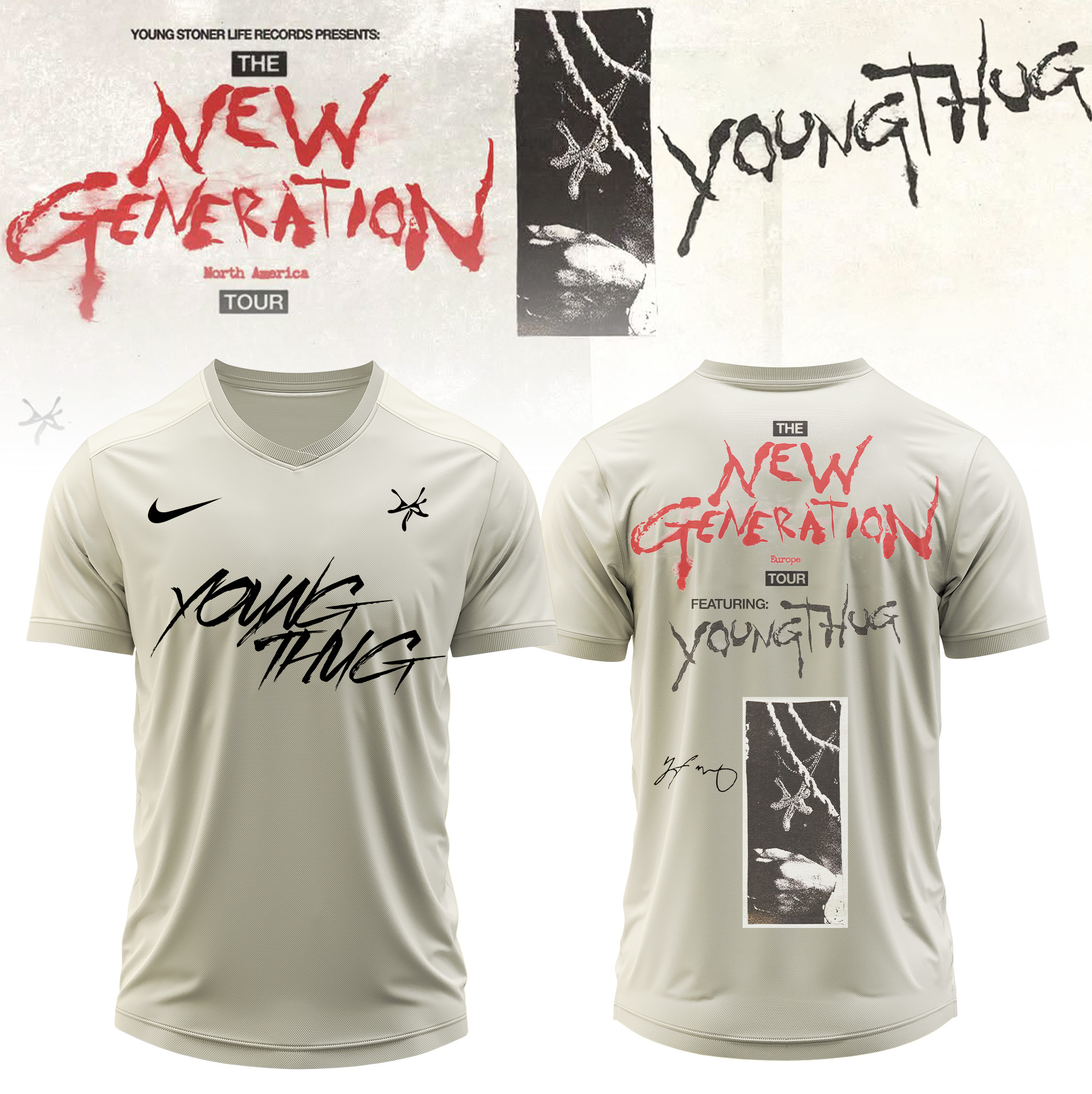 Young Thug The New Generation Tour 2026 Limited Edition Signature Baseball Jersey