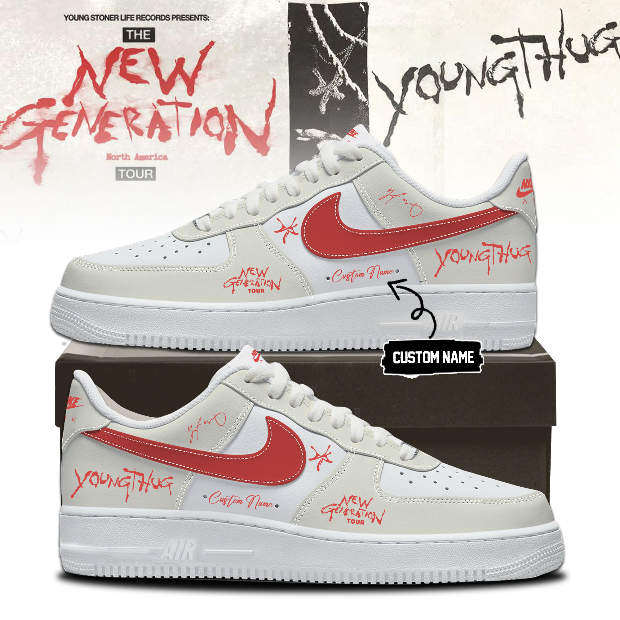 Young Thug The New Generation Tour 2026 Limited Edition Signature High Top Sneakers