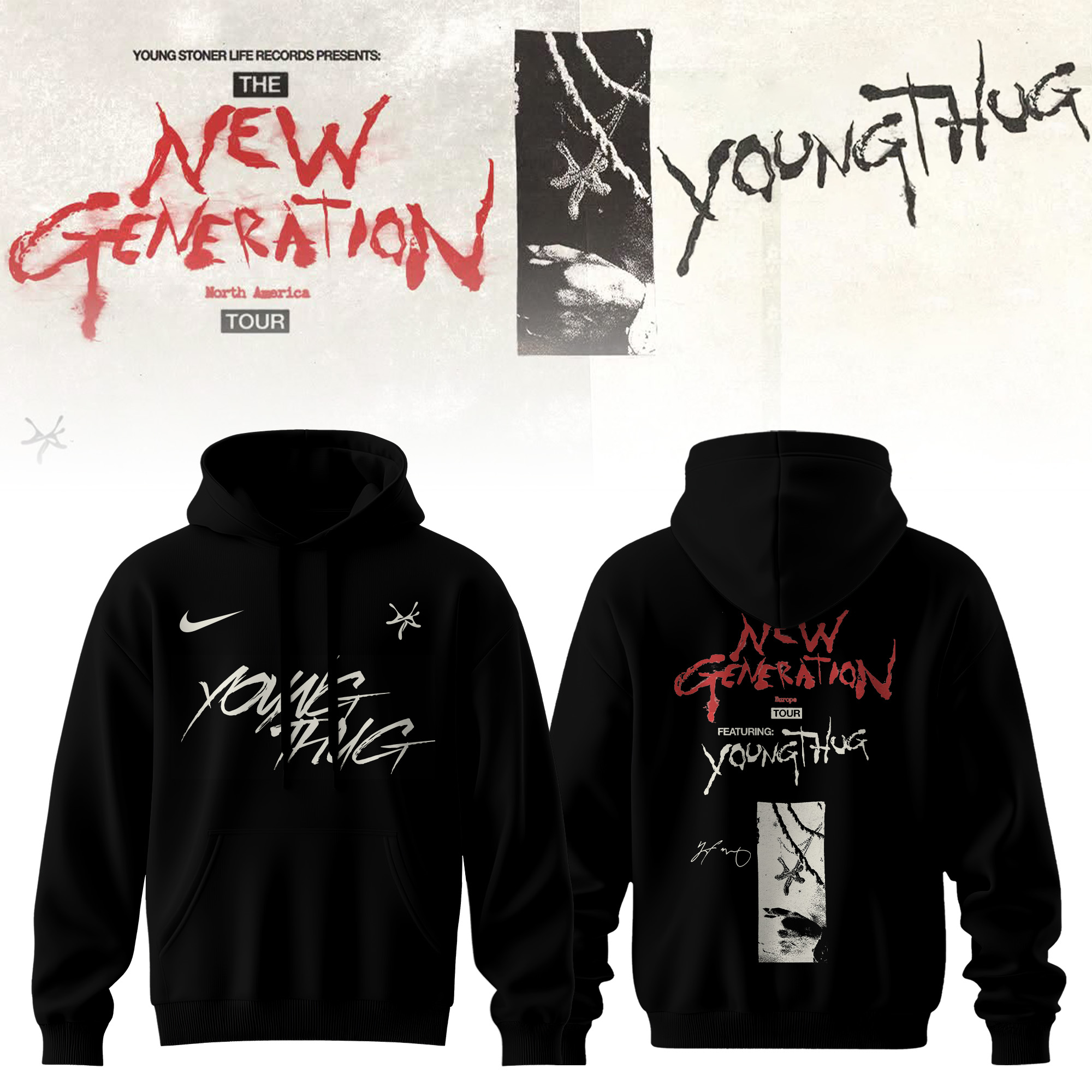 Young Thug The New Generation Tour 2026 Limited Edition Signature Pullover Hoodie