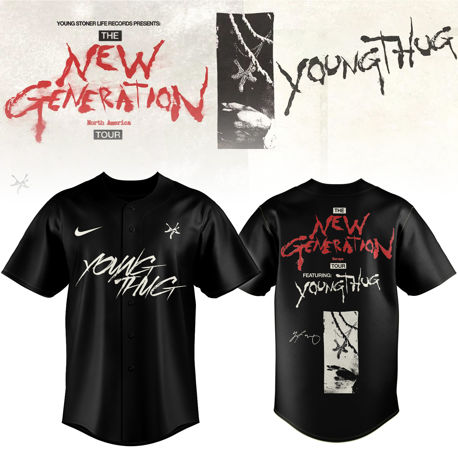 Young Thug The New Generation Tour 2026 Limited Edition Signature Sports Jersey