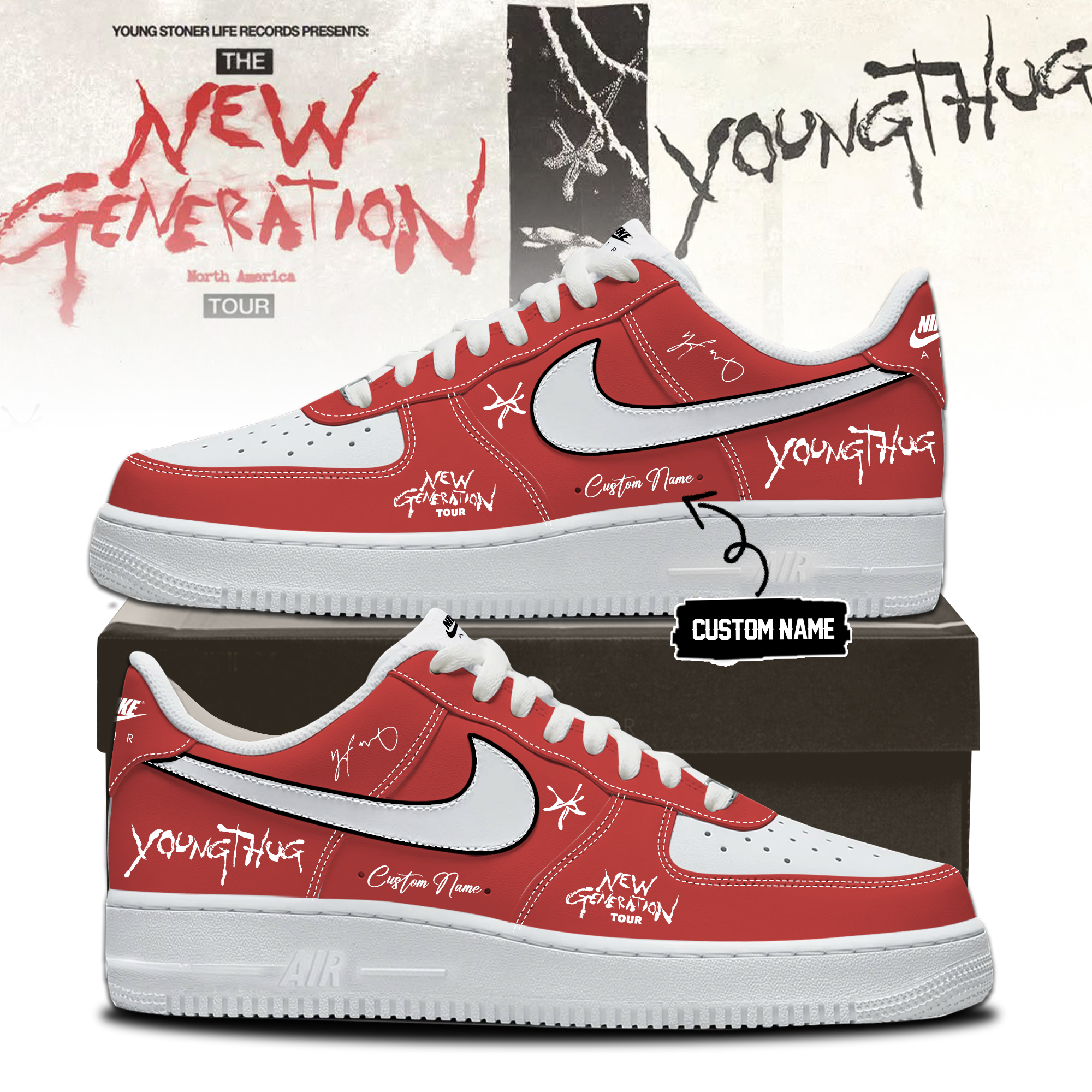 Young Thug The New Generation Tour 2026 Signature Lifestyle High Top Shoes