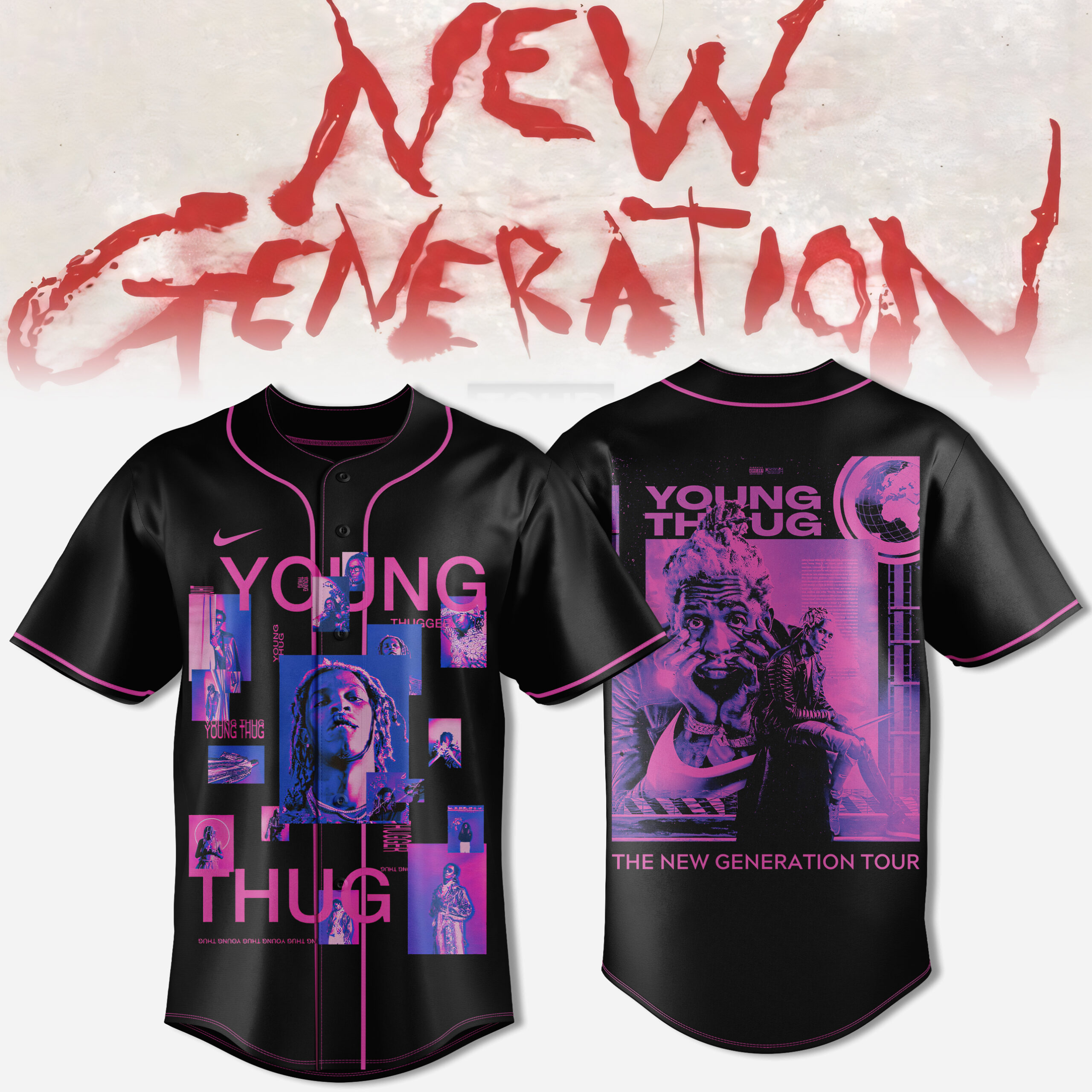 Young Thug The New Generation Tour Limited Edition Baseball Jersey
