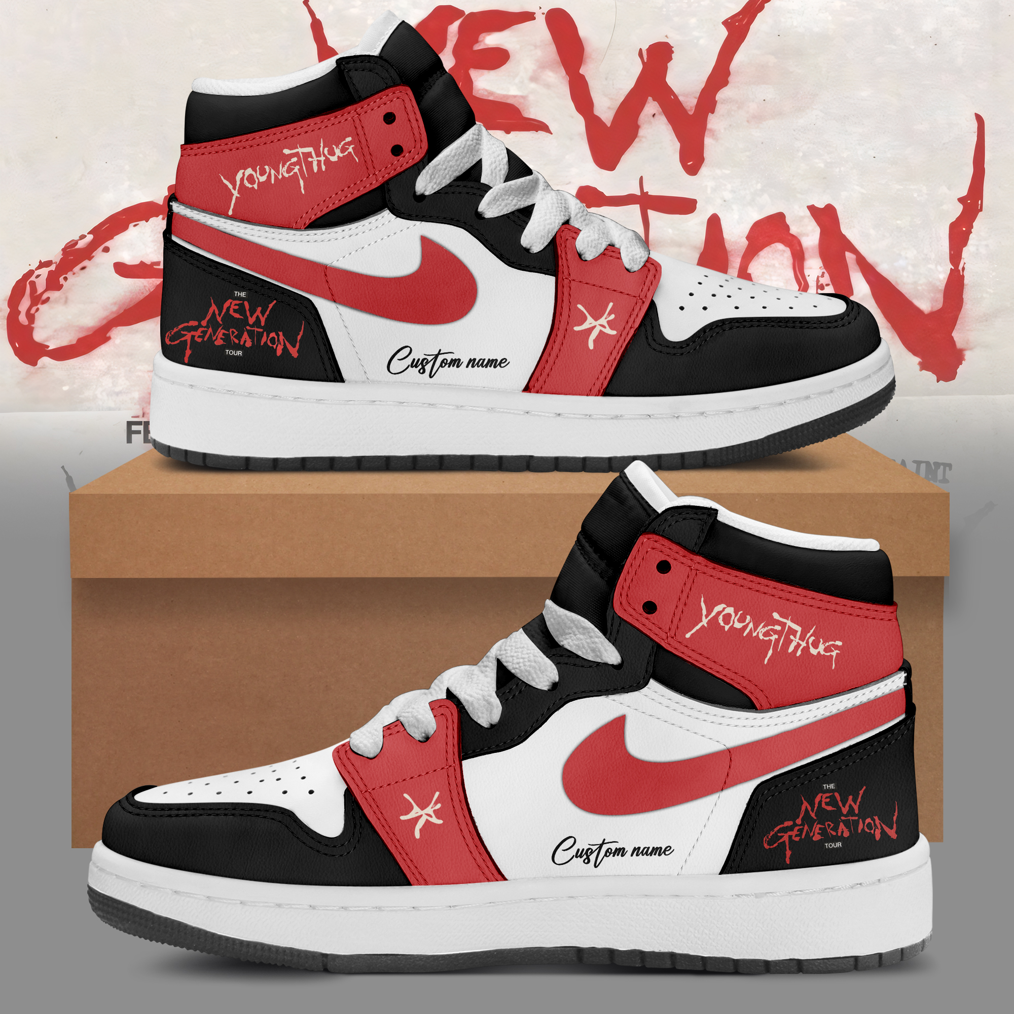Young Thug The New Generation Tour Premium Casual Sneakers