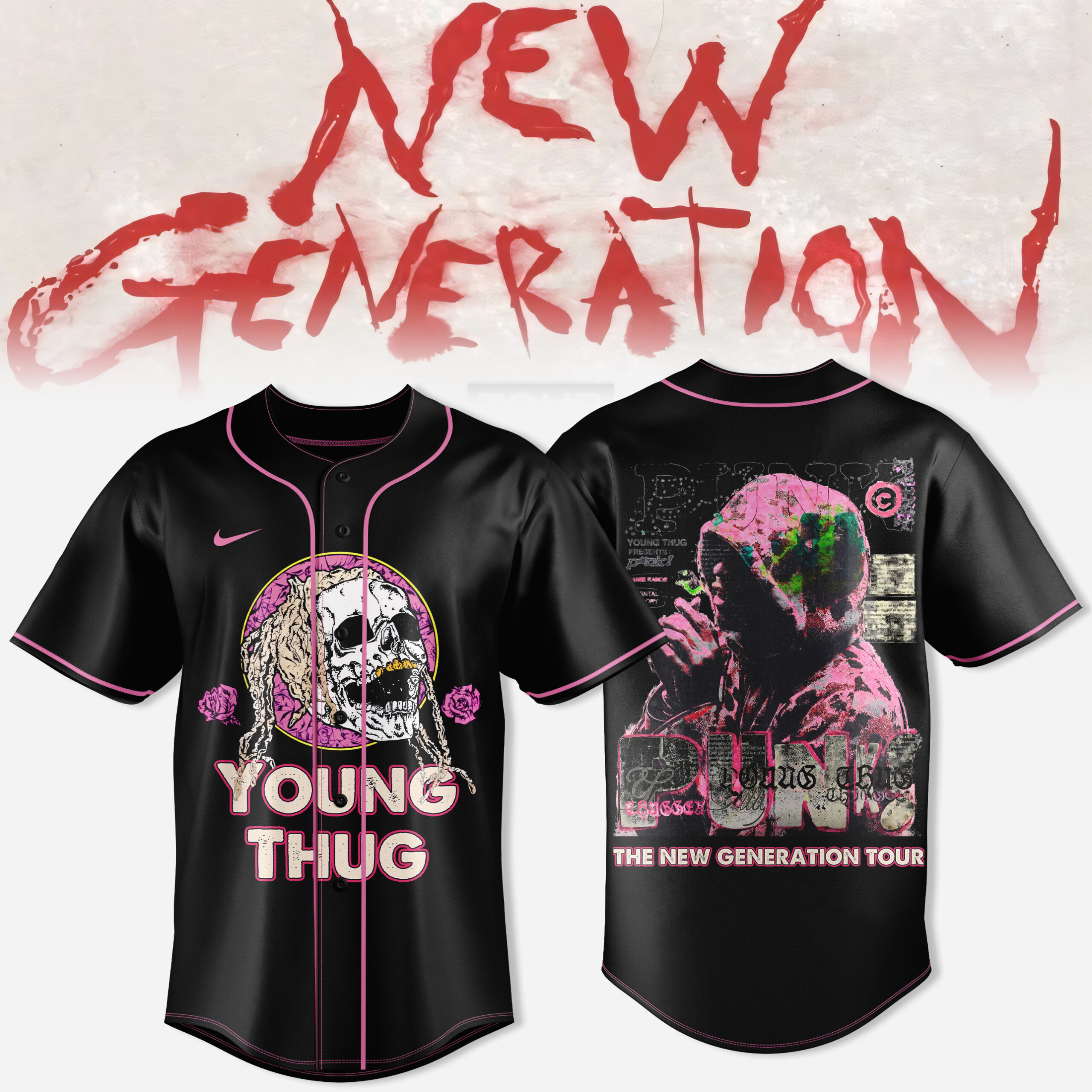 Young Thug The New Generation Tour Premium Concert Baseball Jersey