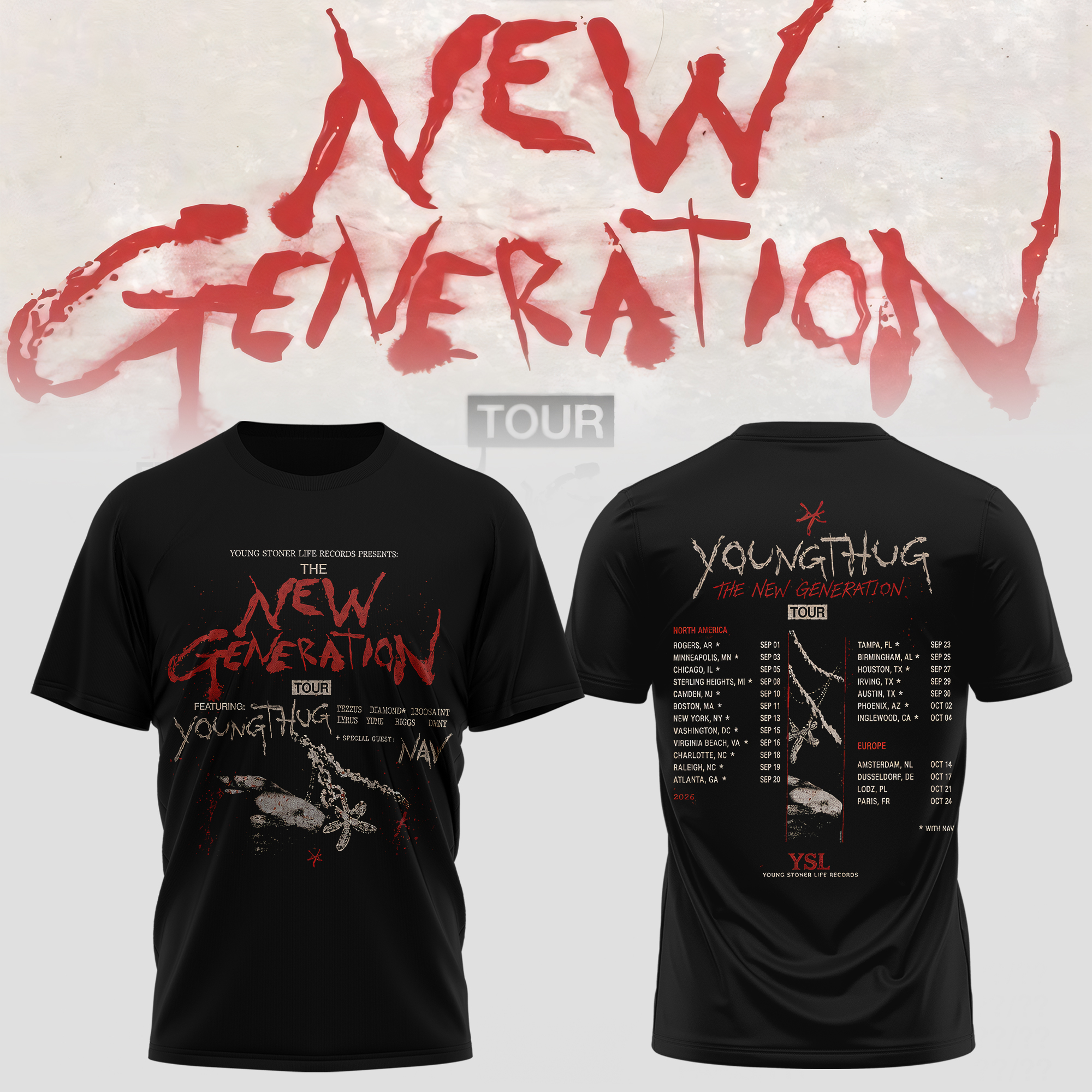 Young Thug The New Generation Tour Premium Concert Graphic Tee