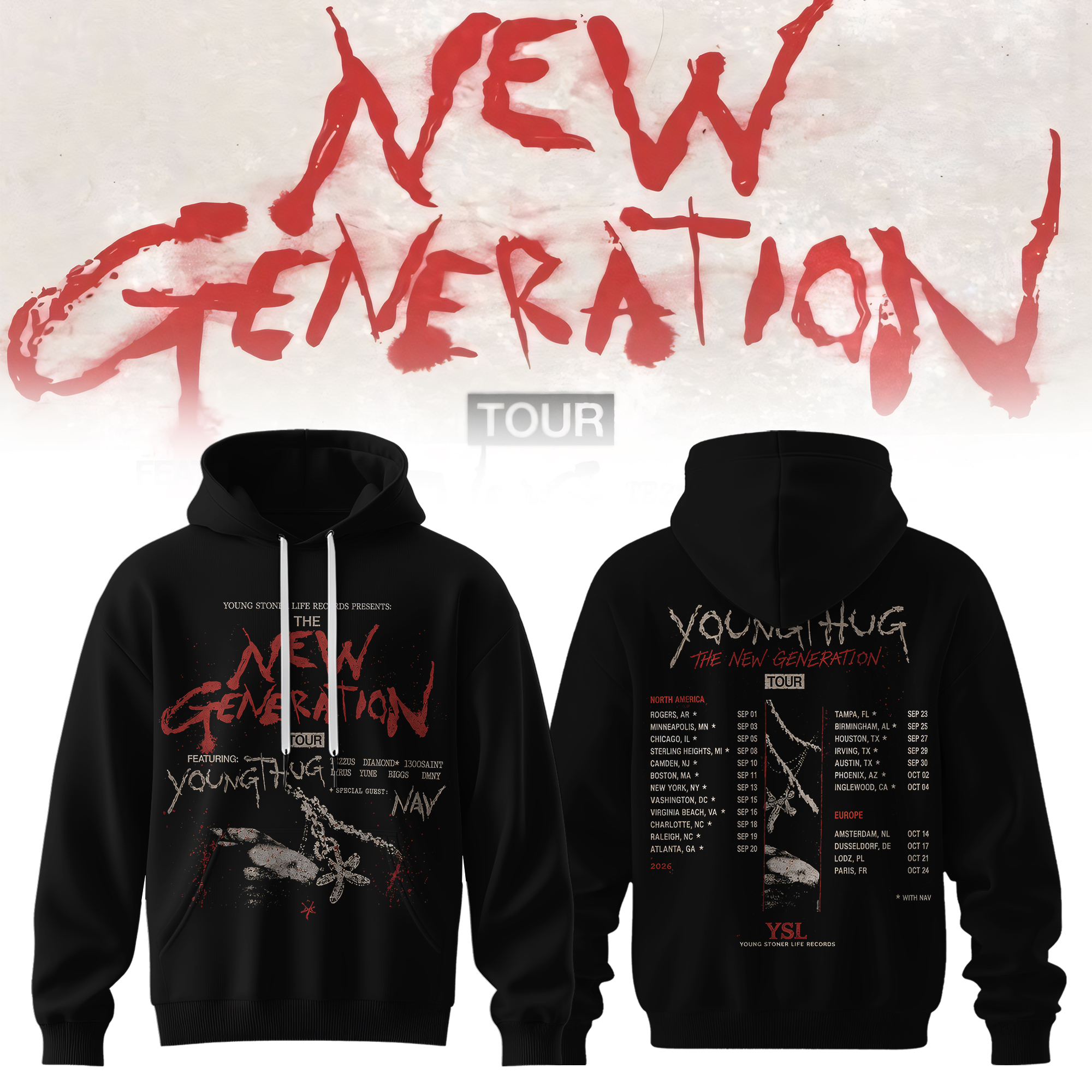 Young Thug The New Generation Tour Premium Concert Hoodie