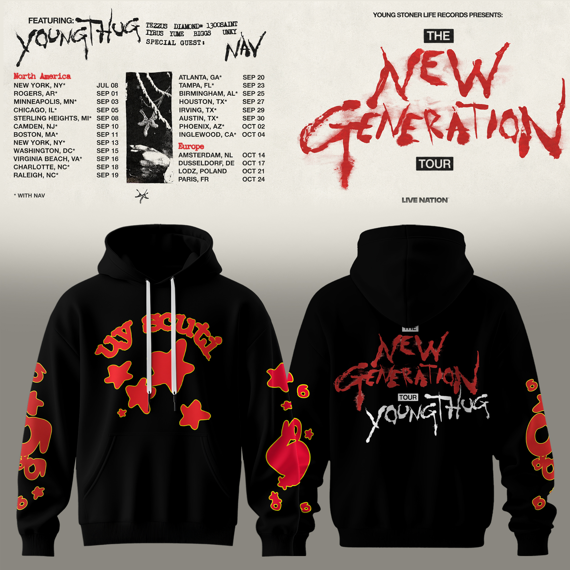 Young Thug The New Generation World Tour 2026 Limited Edition Pullover Hoodie