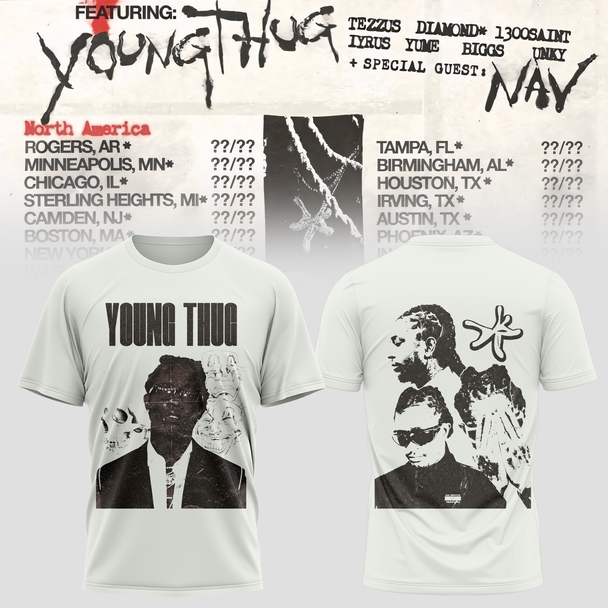 Young Thug Vintage Collage Graphic T Shirt Hip Hop Fan Gift