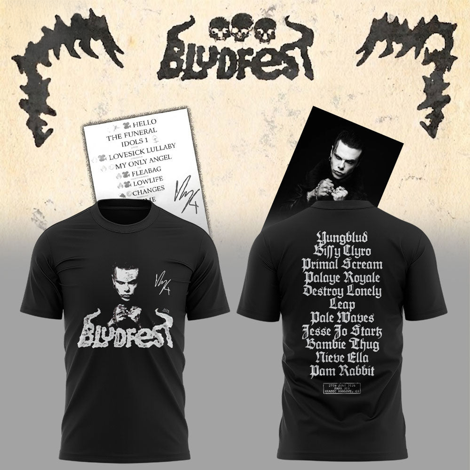 Yungblud Army x Idols The World Tour Limited Edition Graphic T Shirt