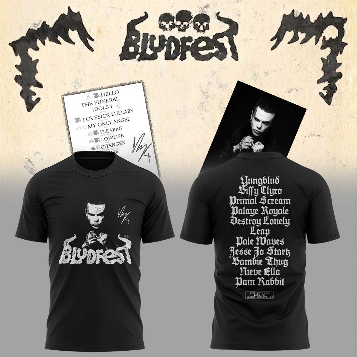 Yungblud Army x Idols The World Tour Limited Edition Graphic T Shirt