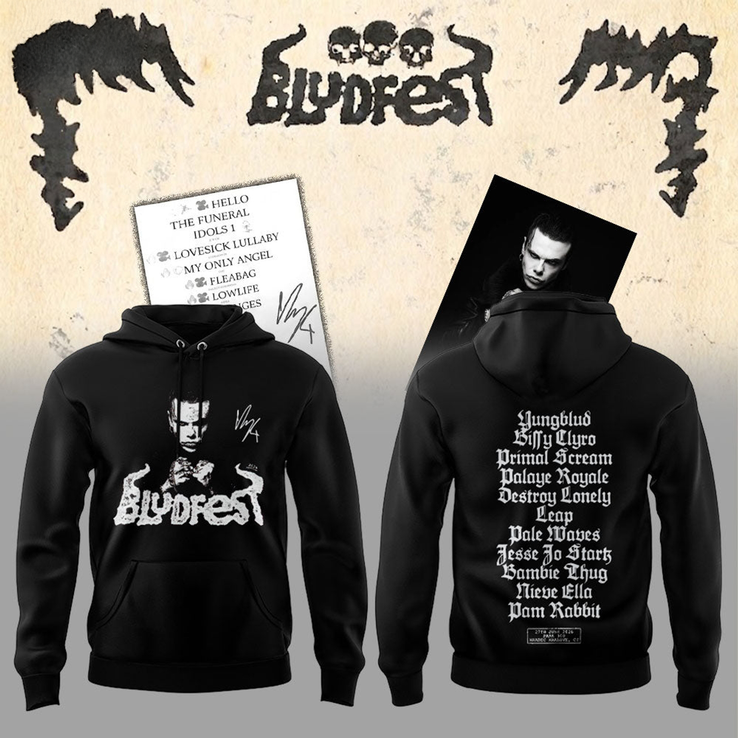 Yungblud Army x Idols The World Tour Limited Edition Pullover Hoodie