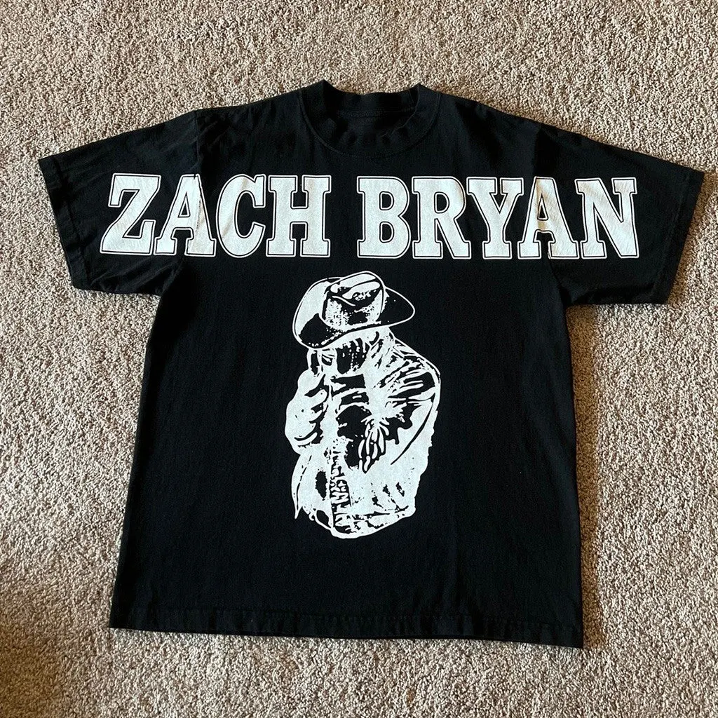 Zach Bryan Merch Black TShirt Music Lover Gift Ideas For Him