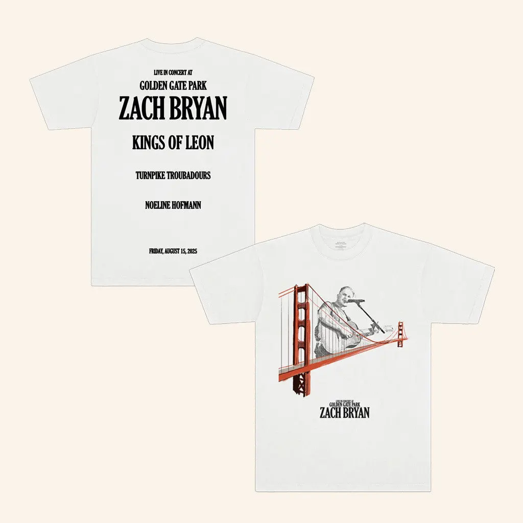 Zach Bryan Merch Golden Gate Park Bridge TShirt Gifts For Husband