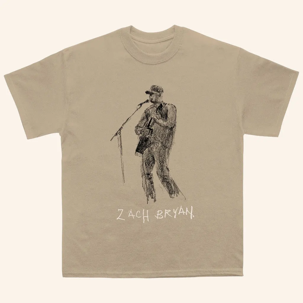 Zach Bryan Merch Zb Sketch TShirt For Fan Gifts For Boyfriend