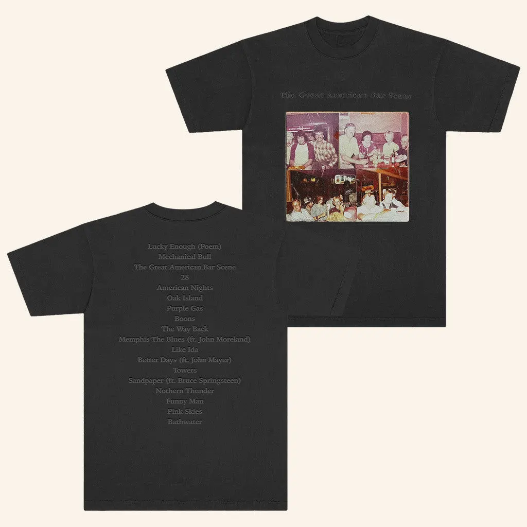 Zach Bryan Tour Merch 2025 Bar Scene Black Album TShirt Gifts For Dad