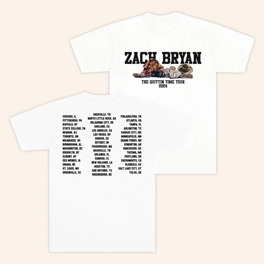 Zach Bryan Tour Merch 2025 Cowboy Tour White TShirt Gifts For Fans
