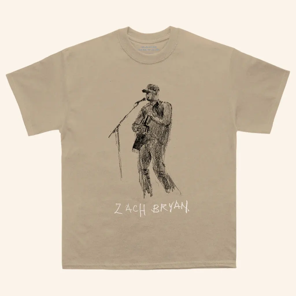 Zach Bryan Tour Merch 2025 Sketch TShirt Gift For Husband