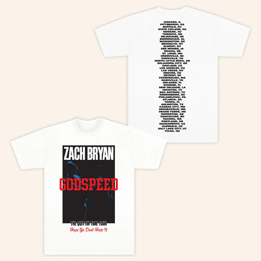 Zach Bryan Tour Merch 2025 ZB Godspeed White TShirt Gift For Father