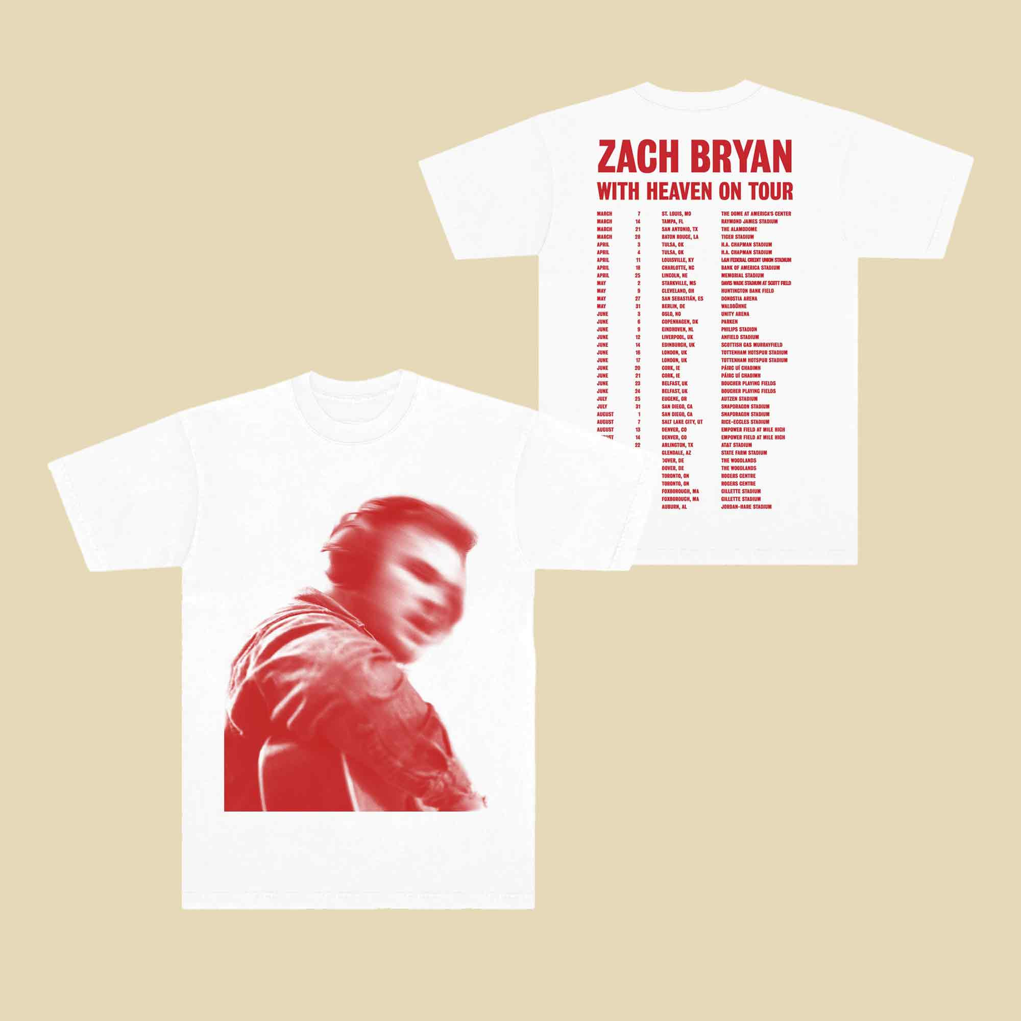 Zach Bryan With Heaven On Tour 2026 TShirt Zach Bryan Merch Gift For Girlfriend